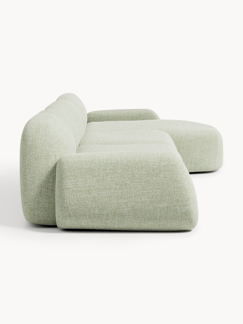 Modulares Bouclé-Ecksofa Wolke (4-Sitzer)