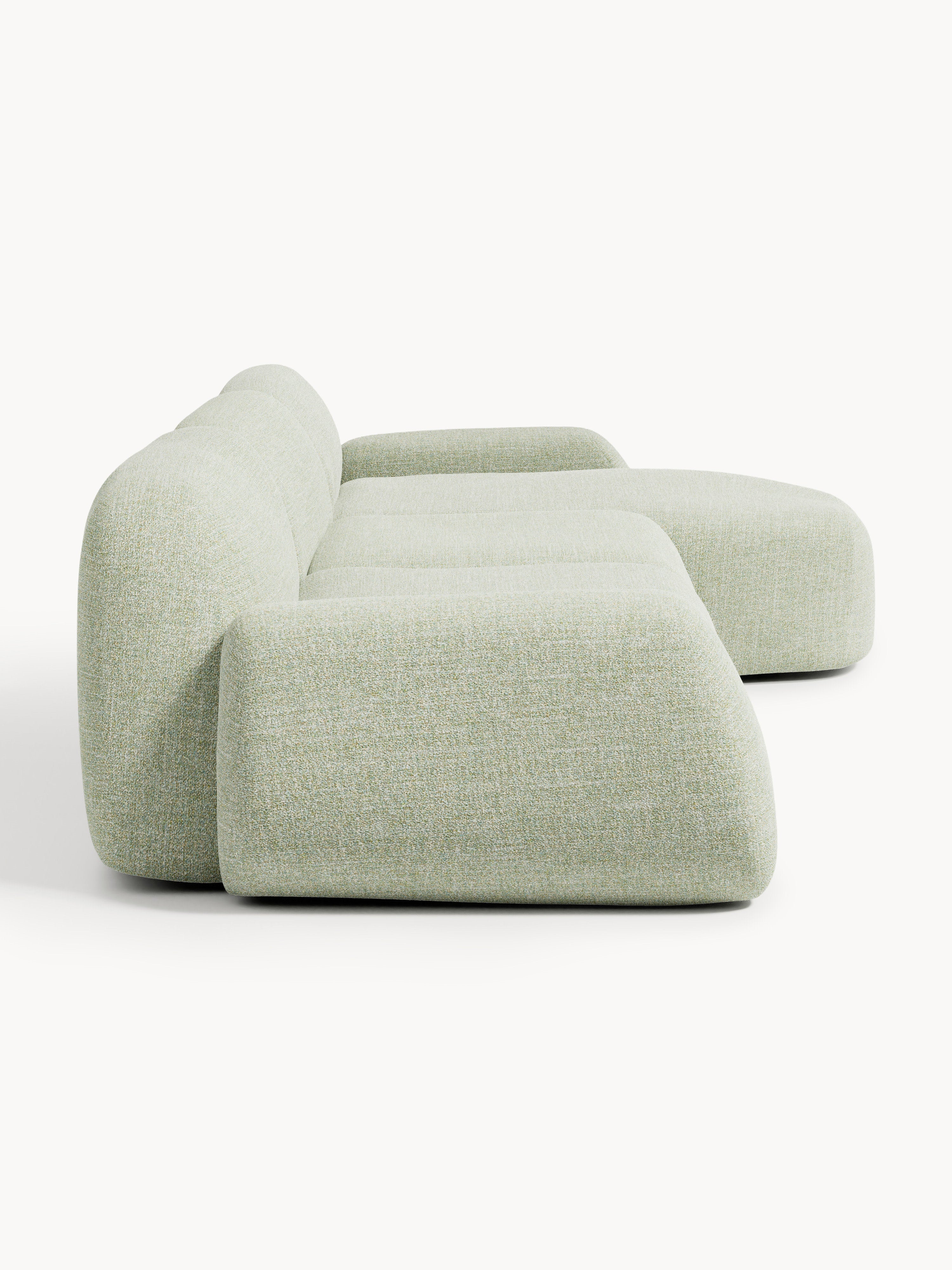 Modulares Bouclé-Ecksofa Wolke (4-Sitzer)