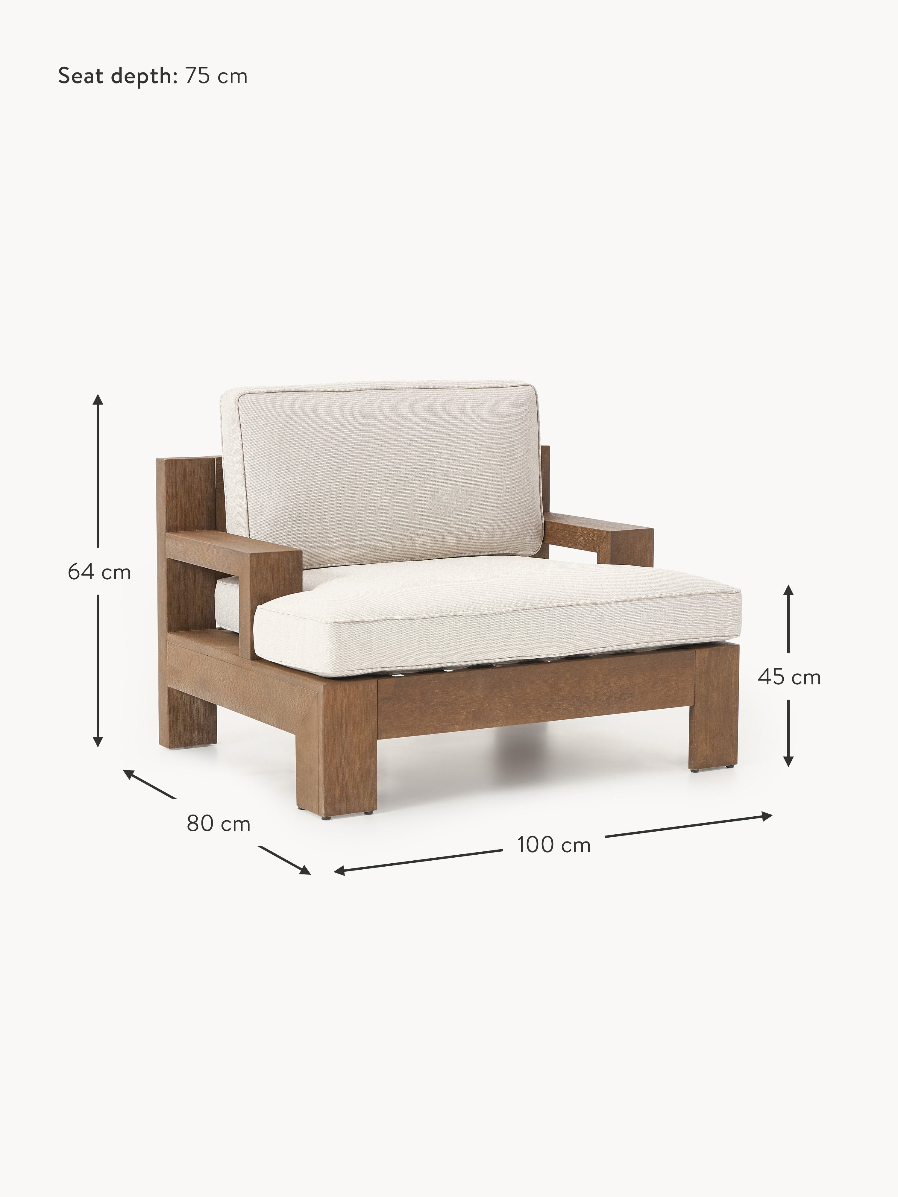 Garten-Loungesessel Joshua aus Akazienholz
