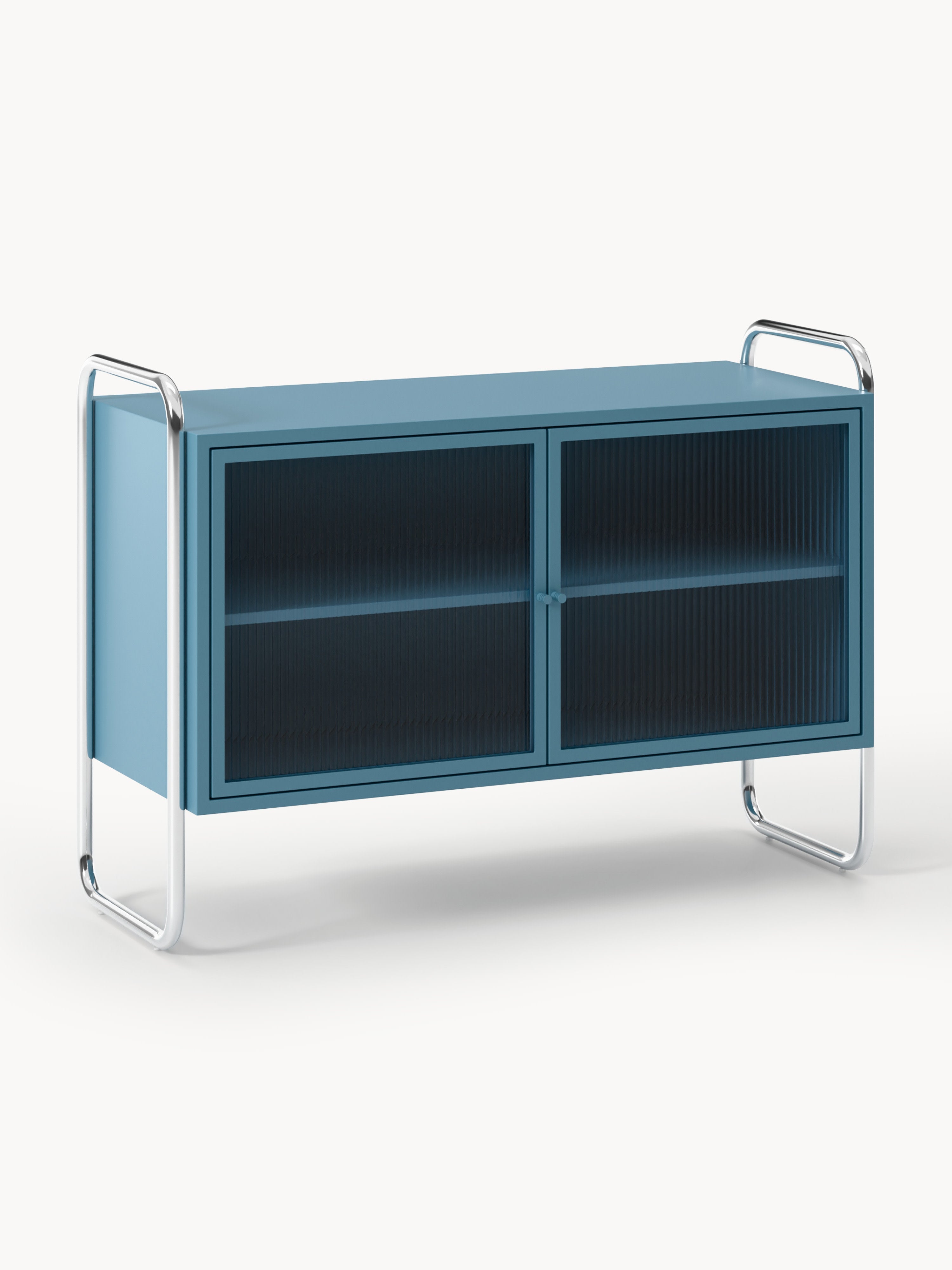Galeriebild 1 - Metall-Sideboard Robyn mit Glas-Front