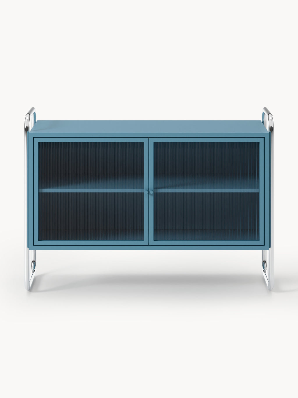 Metall-Sideboard Robyn mit Glas-Front