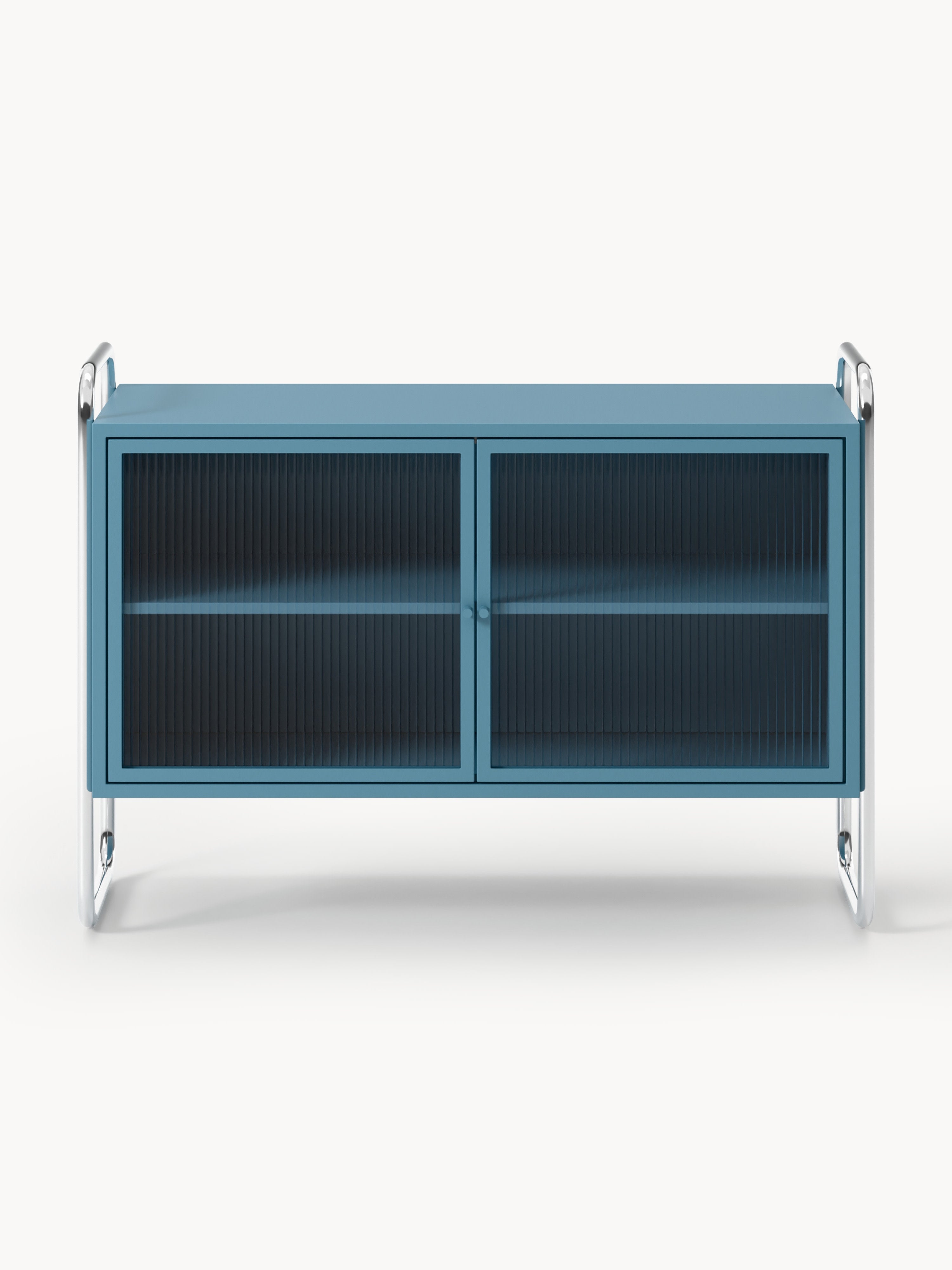 Metall-Sideboard Robyn mit Glas-Front
