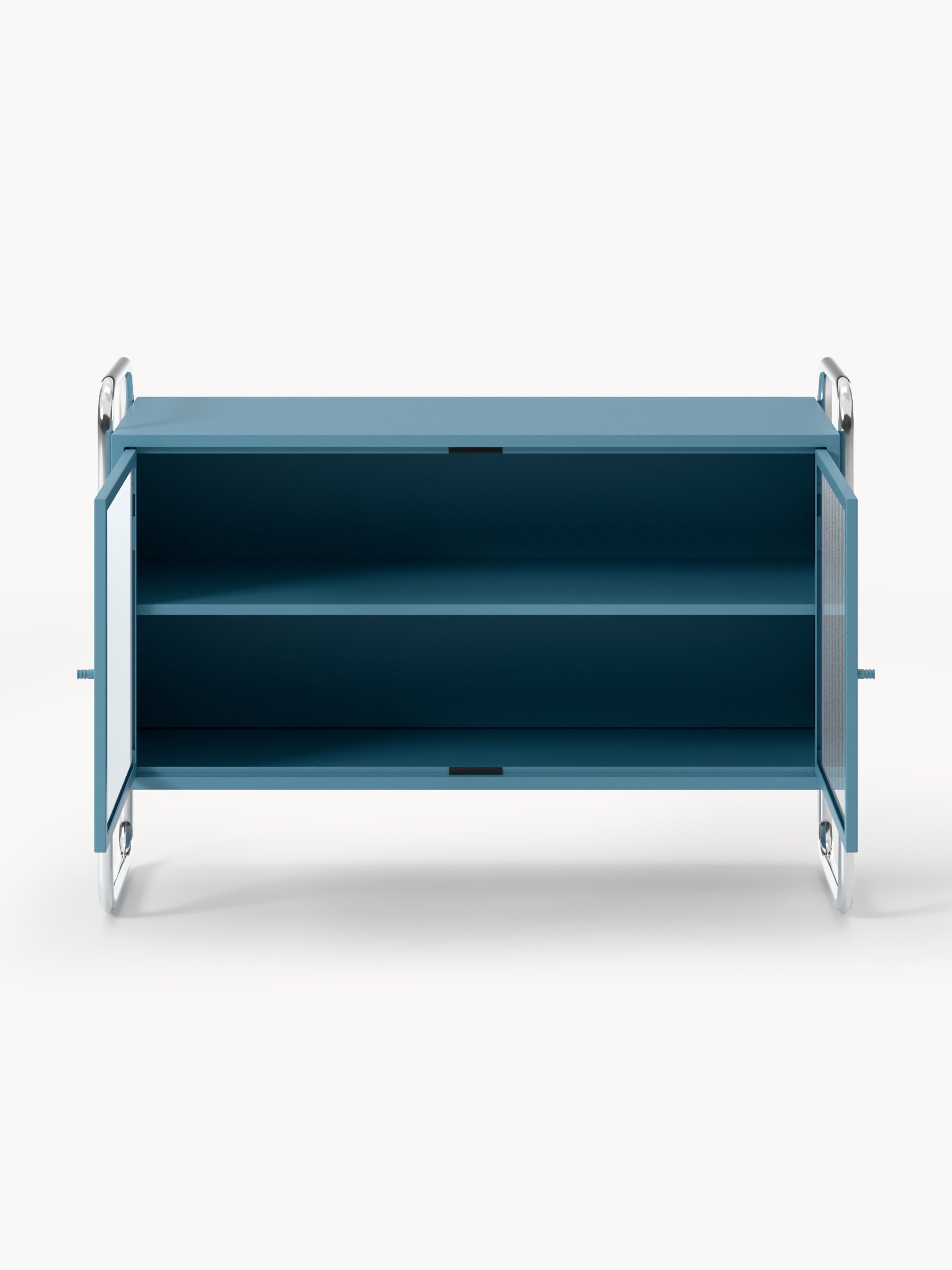 Metall-Sideboard Robyn mit Glas-Front