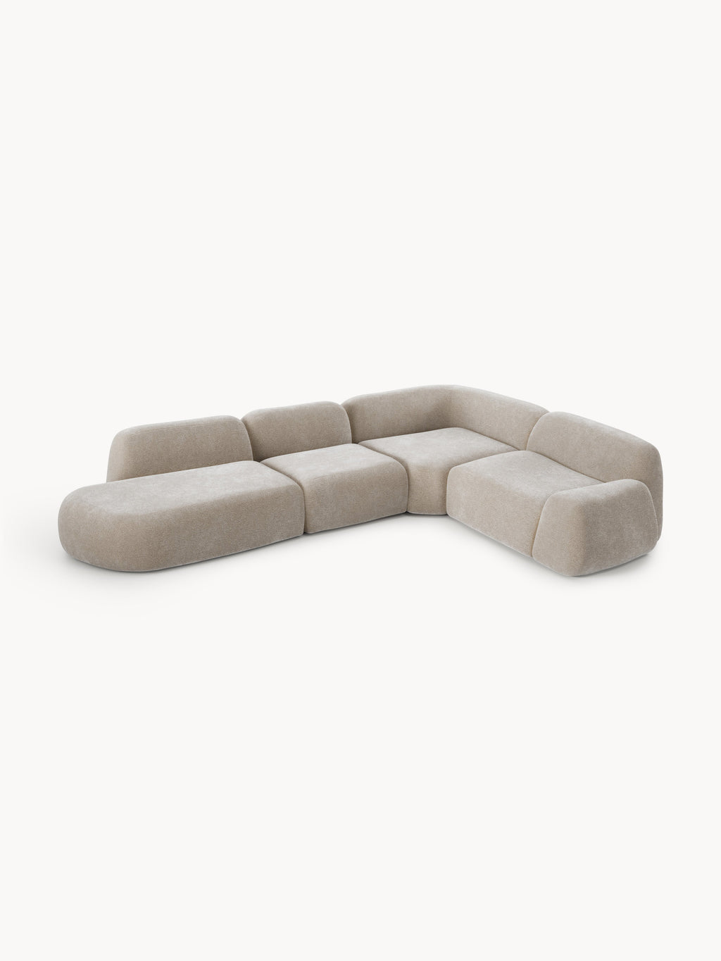 Modulares XL-Ecksofa Wolke mit Chaiselongue