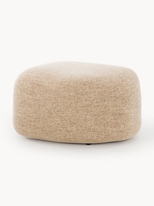Galeriebild 1 - Ovaler Bouclé-Sofa-Hocker Wolke