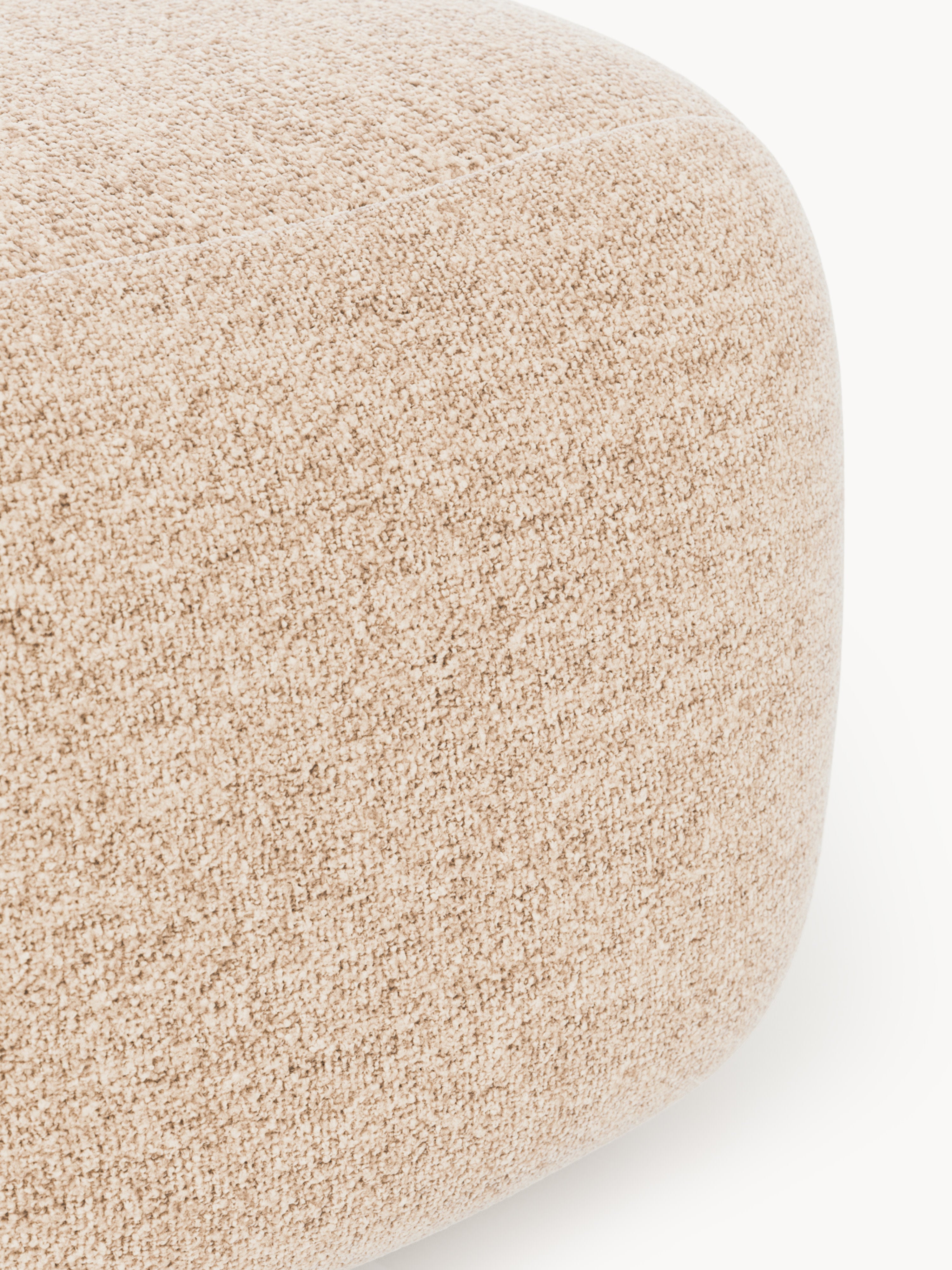 Ovaler Bouclé-Sofa-Hocker Wolke