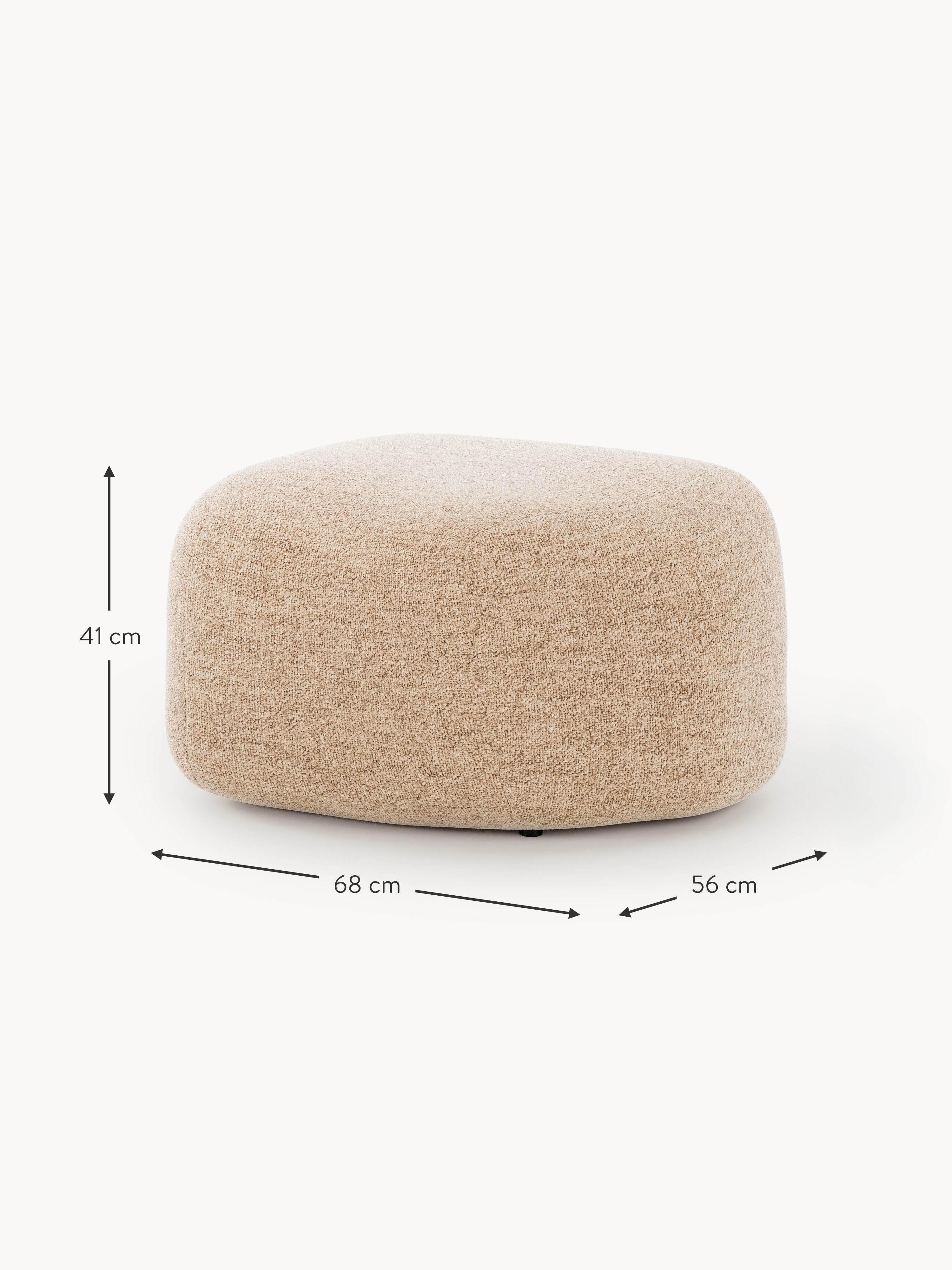 Ovaler Bouclé-Sofa-Hocker Wolke