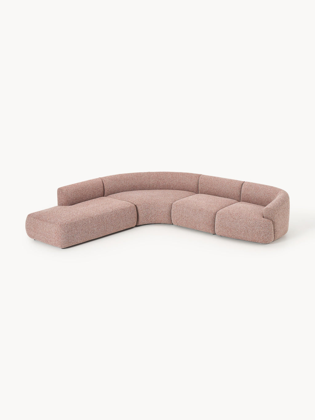 Modulares Bouclé-Ecksofa Sofia (4-Sitzer)