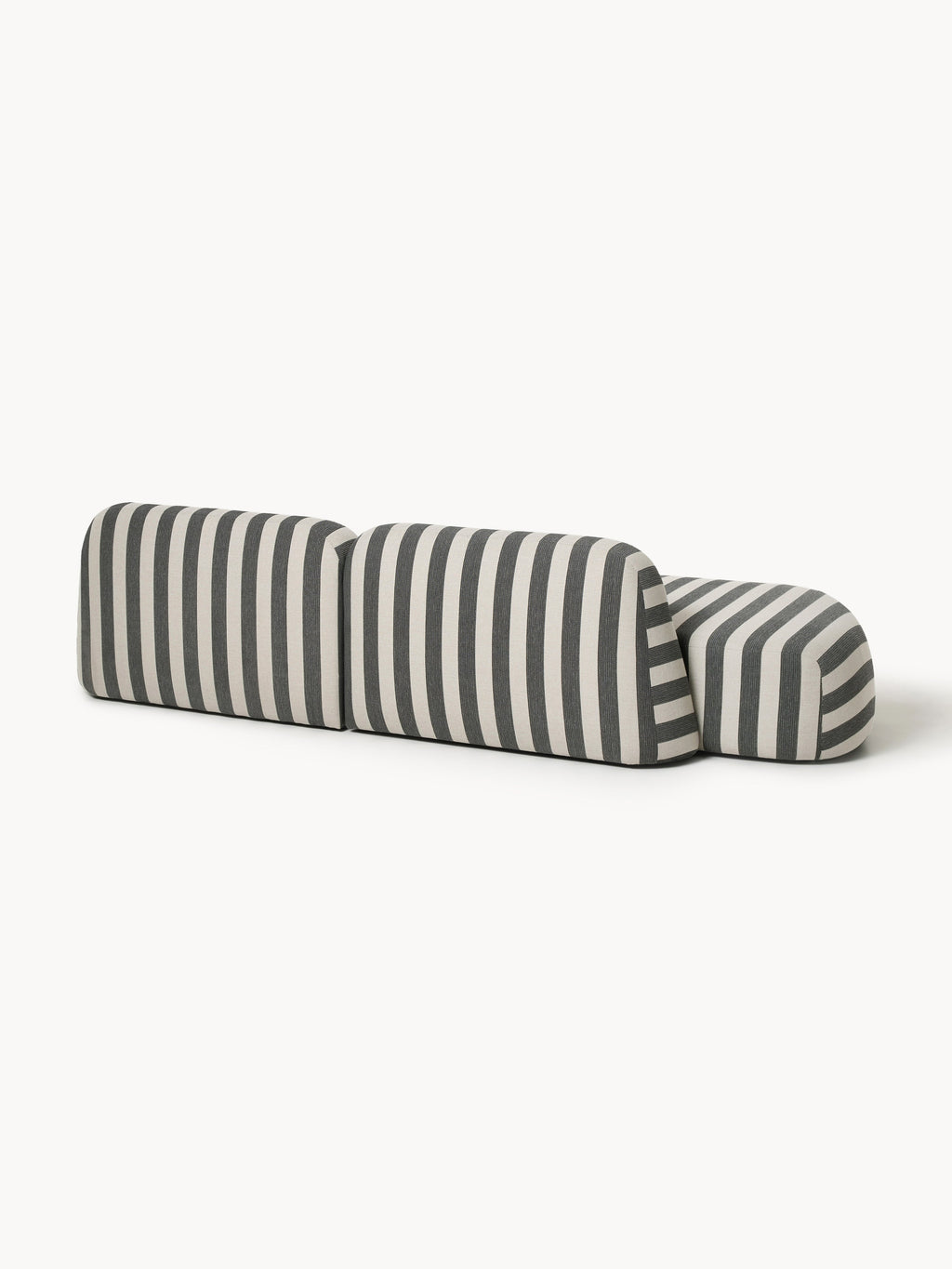 Modulare Gestreifte Chaise Wolke (3-Sitzer)