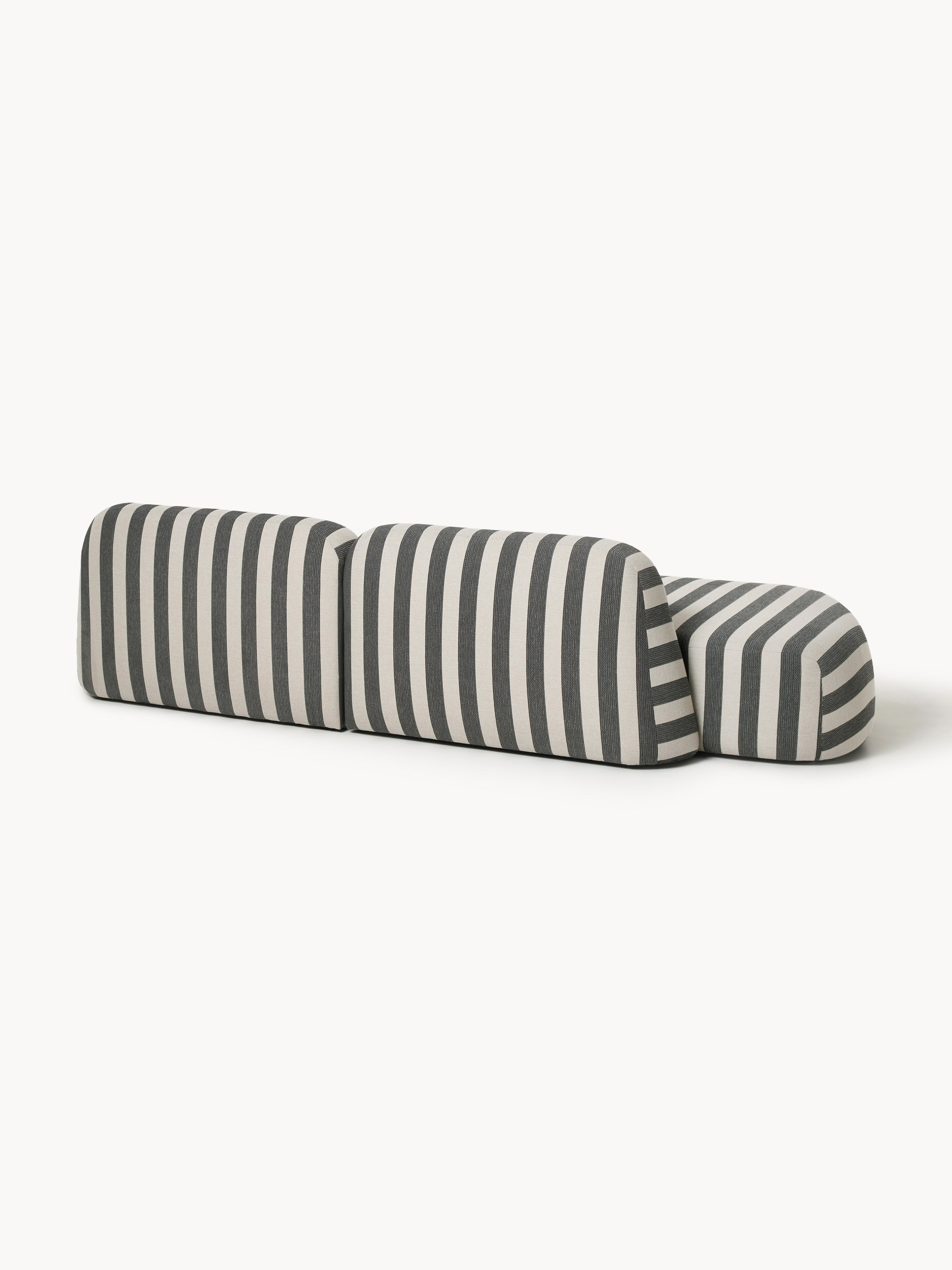 Modulare Gestreifte Chaise Wolke (3-Sitzer)