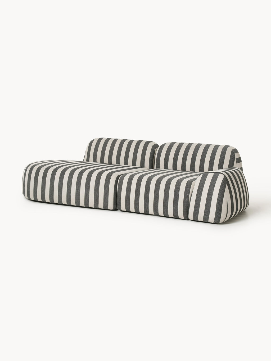 Modulare Gestreifte Chaise Wolke (3-Sitzer)