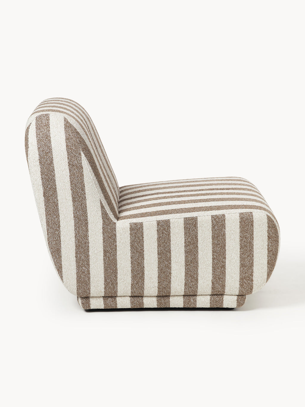 Gestreifter Bouclé-Loungesessel Emie