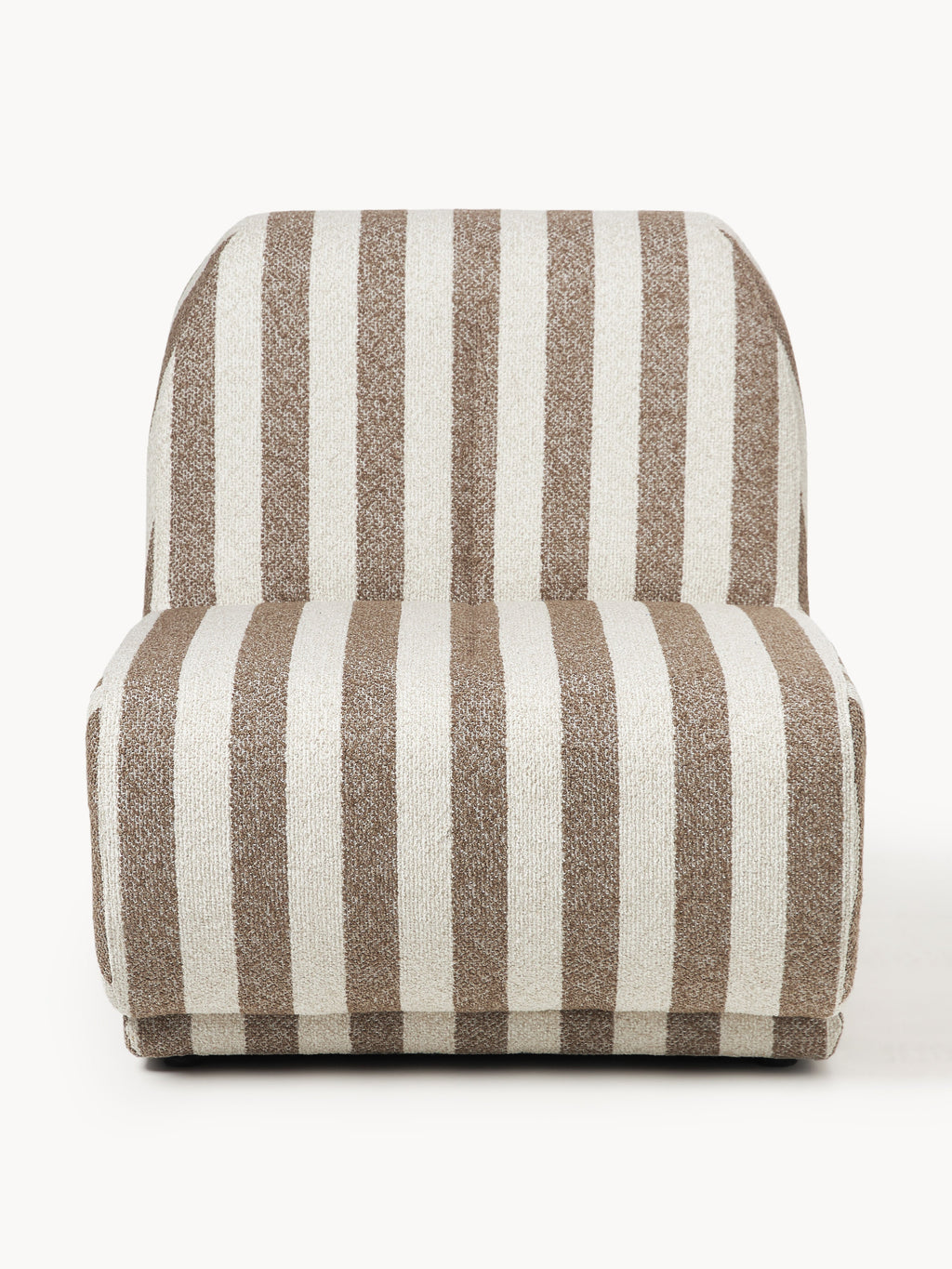Gestreifter Bouclé-Loungesessel Emie