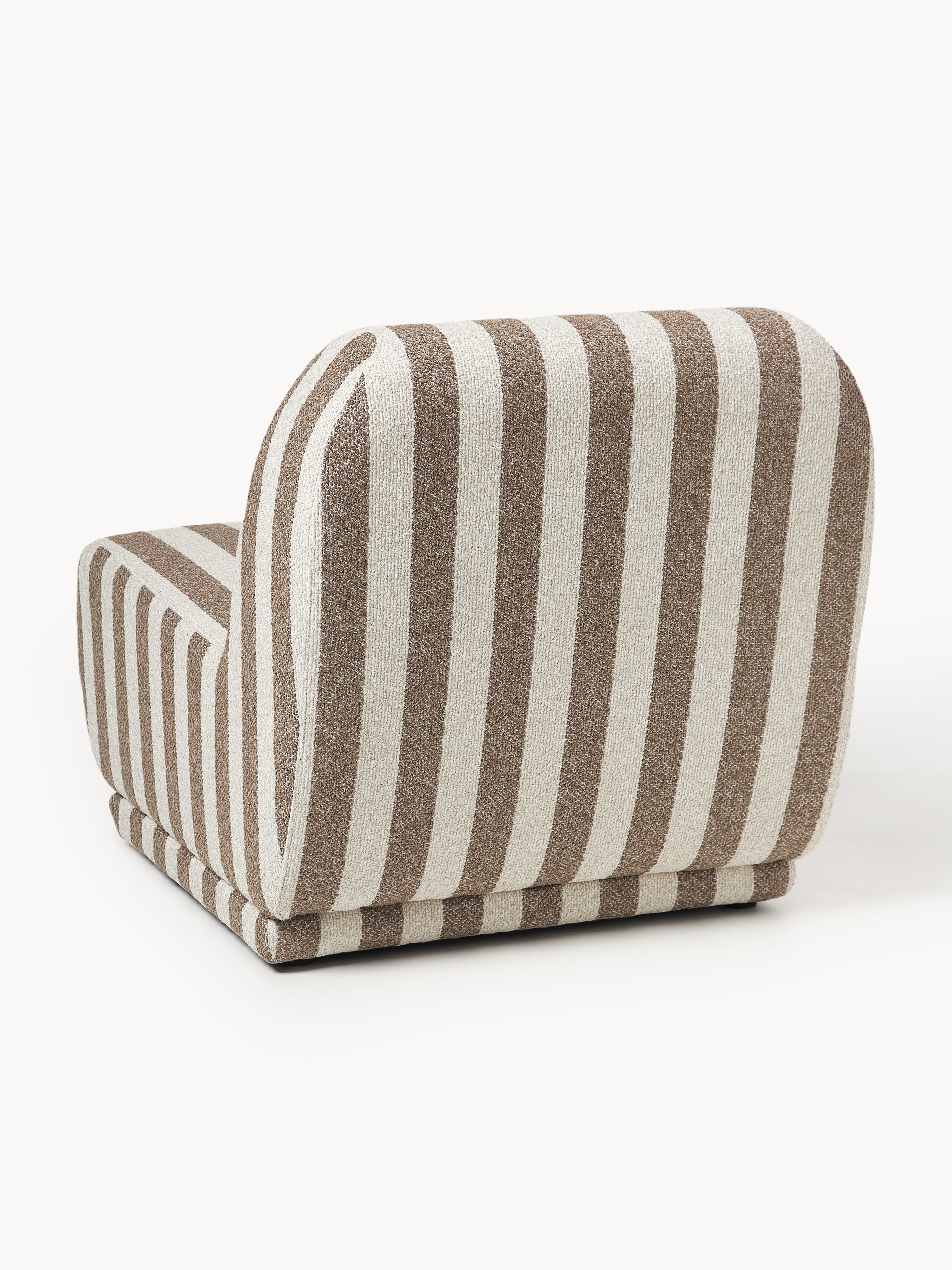 Gestreifter Bouclé-Loungesessel Emie