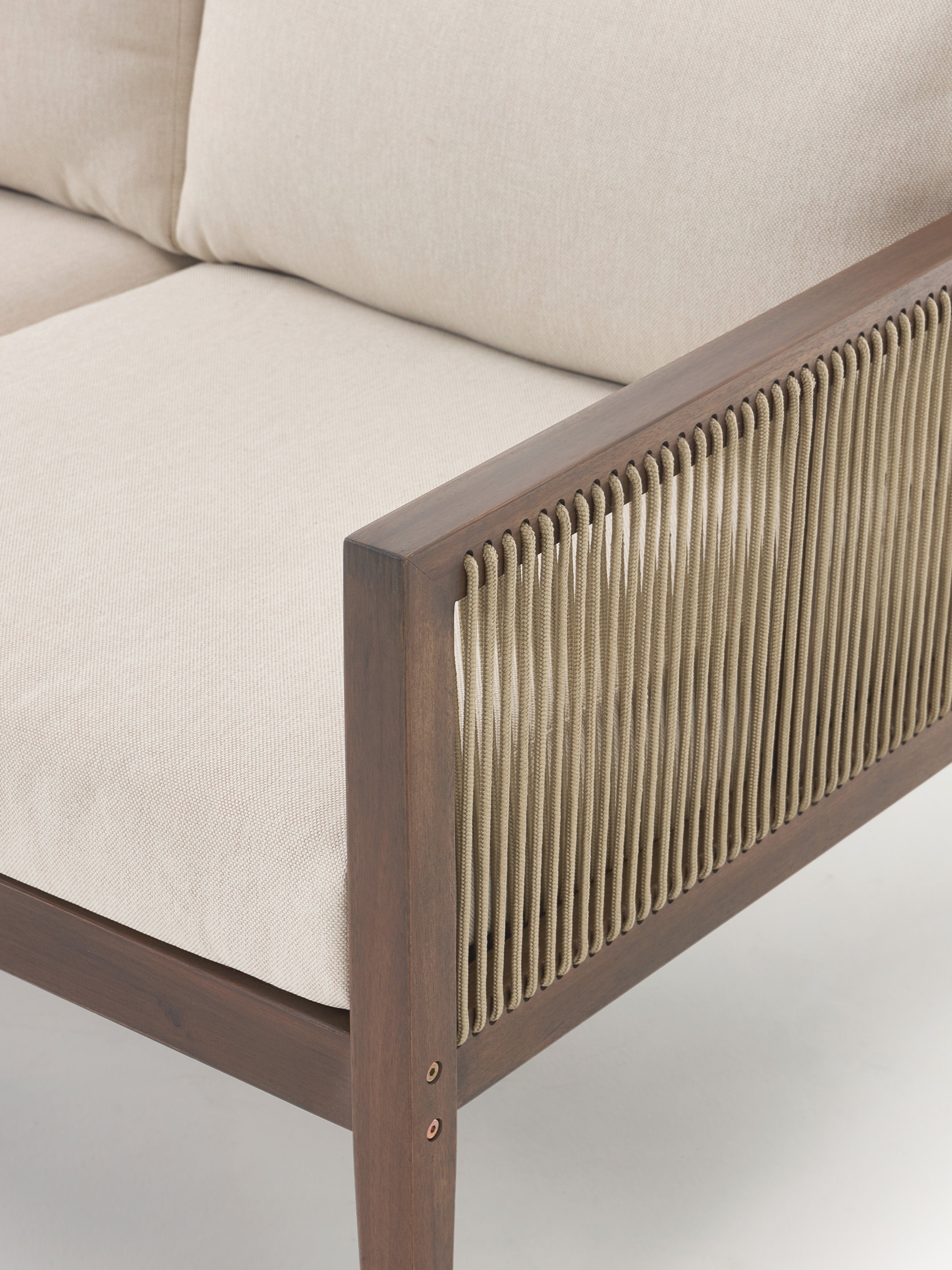 Garten-Loungesofa Travis (3-Sitzer) aus Akazienholz