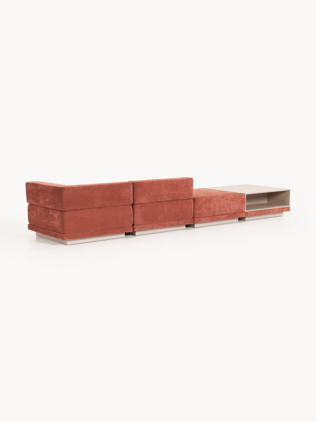Modulares Sofa Colin (4-Sitzer) mit Couchtisch & Ottomane