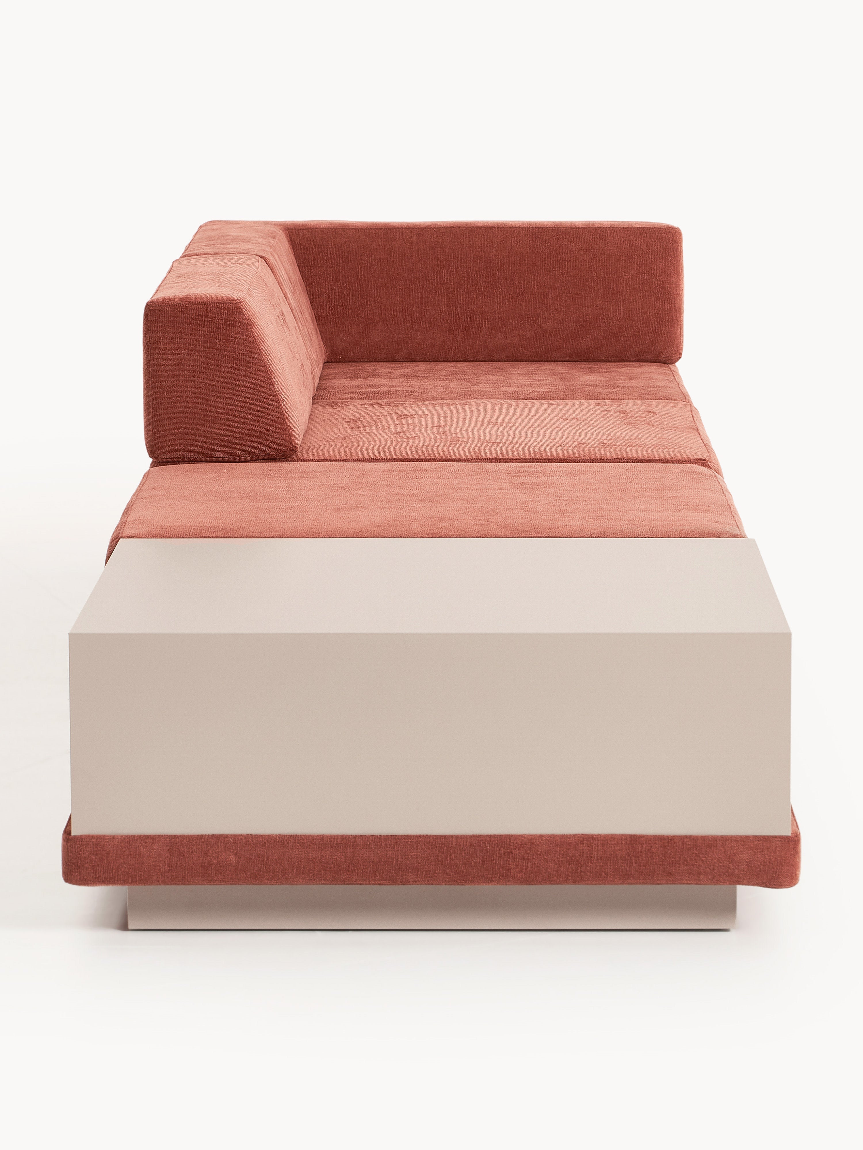 Modulares Sofa Colin (4-Sitzer) mit Couchtisch & Ottomane