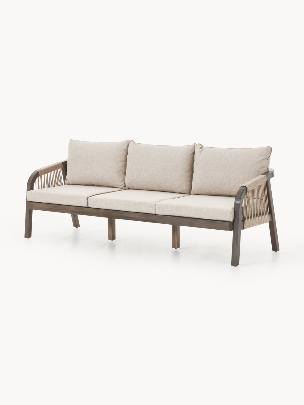 Garten-Loungesofa Lu (3-Sitzer) aus Akazienholz