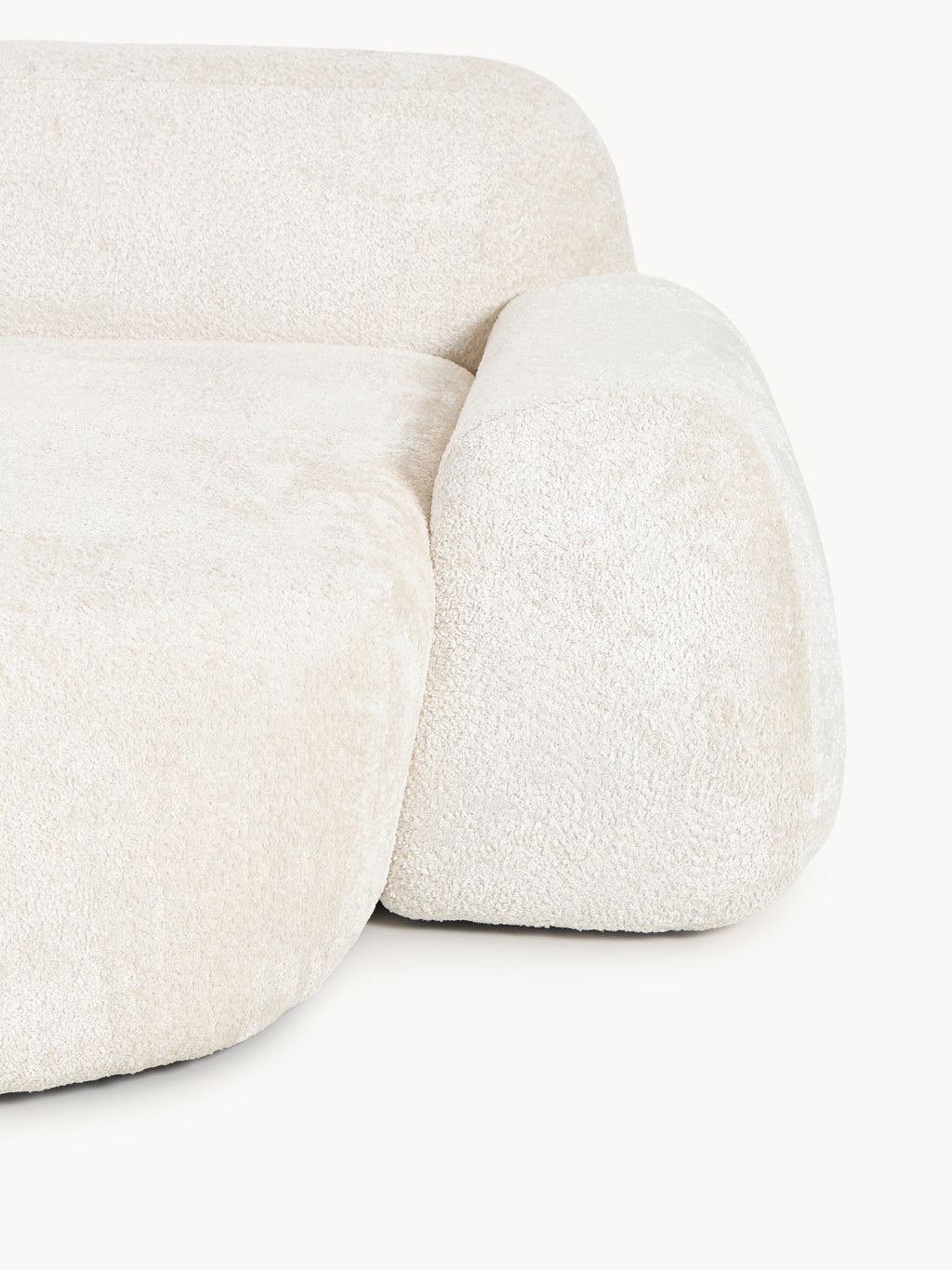 Modulares Teddy-Bouclé-Ecksofa Wolke (4-Sitzer) mit Chaiselongue