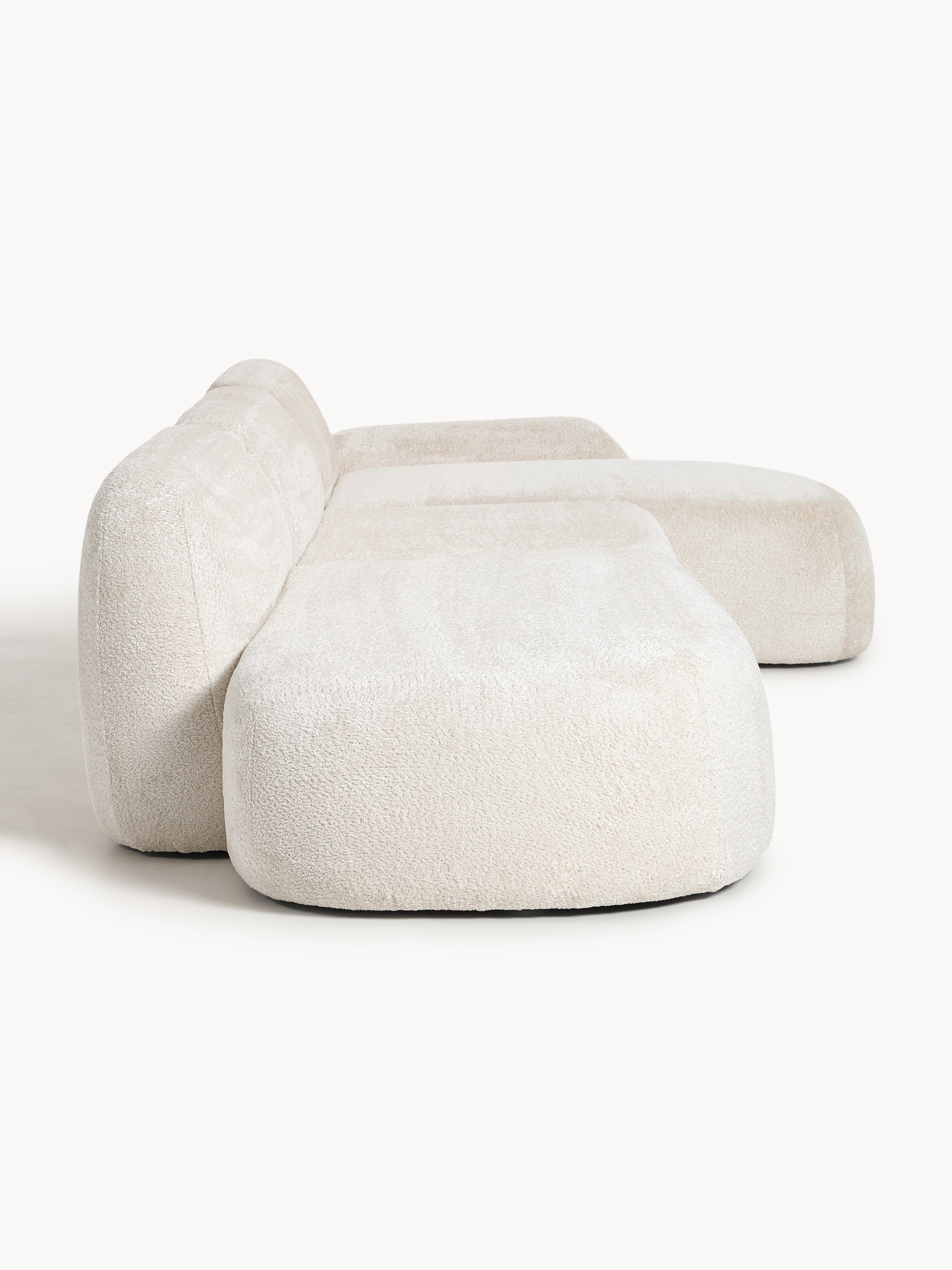 Modulares Teddy-Bouclé-Ecksofa Wolke (4-Sitzer) mit Chaiselongue