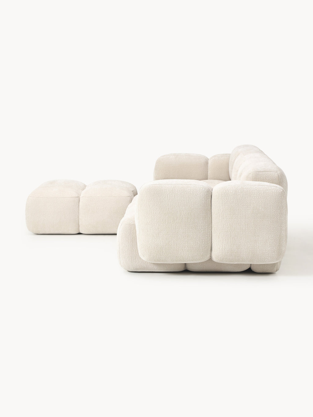Modulares Sofa Tayla (4-Sitzer) mit Hocker (links/rechts)
