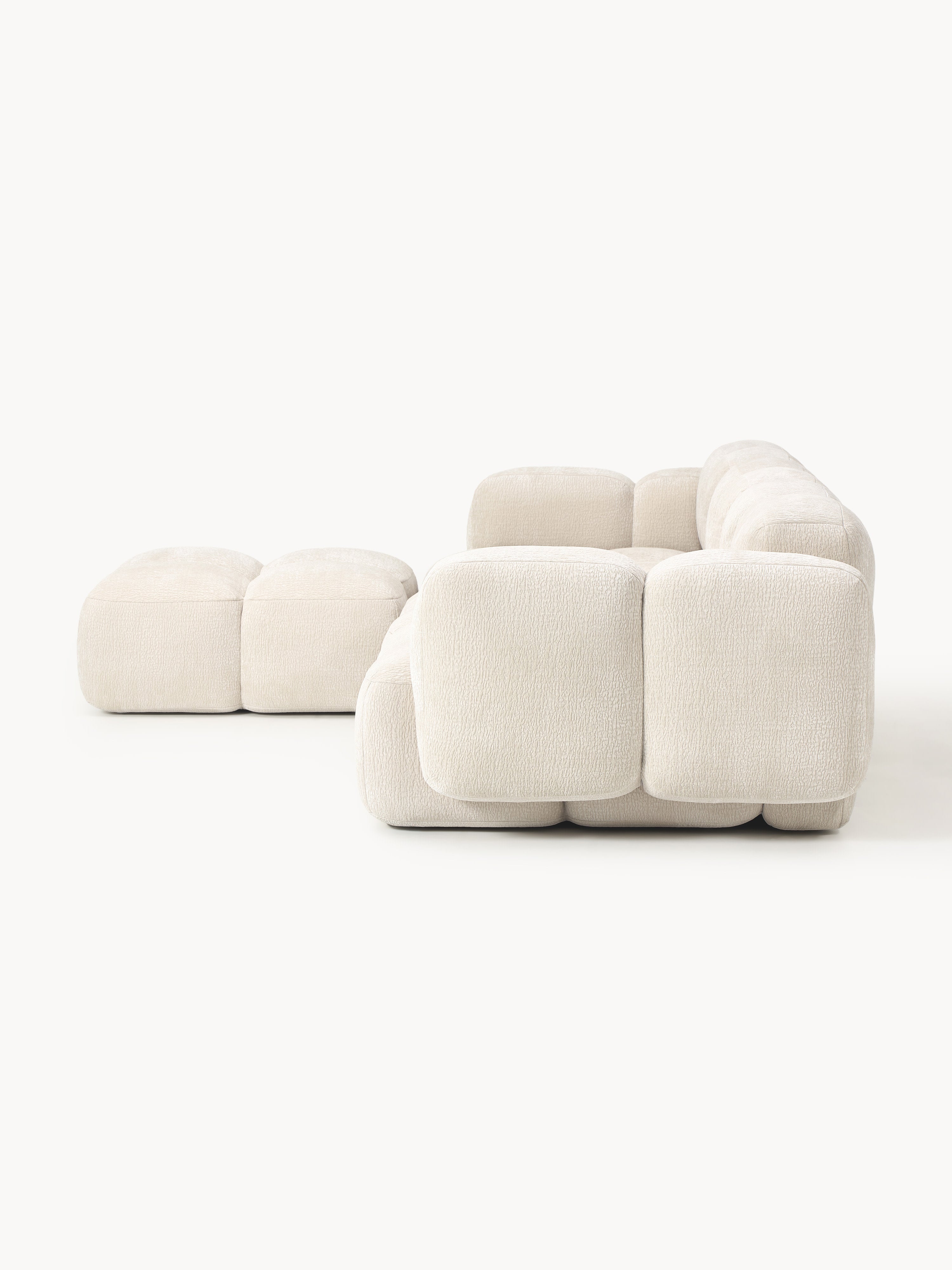 Modulares Sofa Tayla (4-Sitzer) mit Hocker (links/rechts)