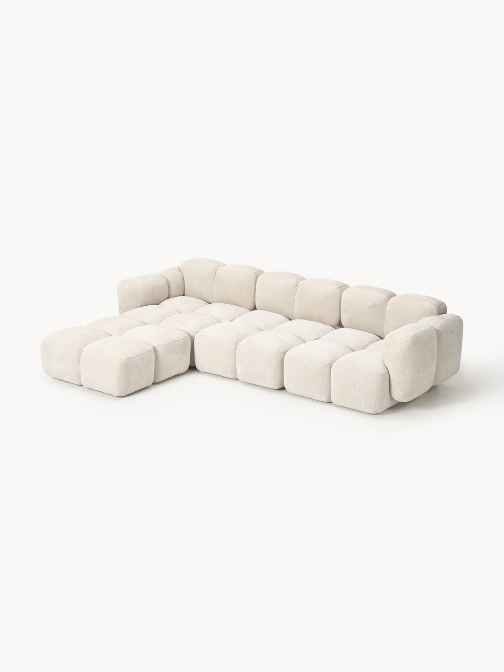 Modulares Sofa Tayla (4-Sitzer) mit Hocker (links/rechts)