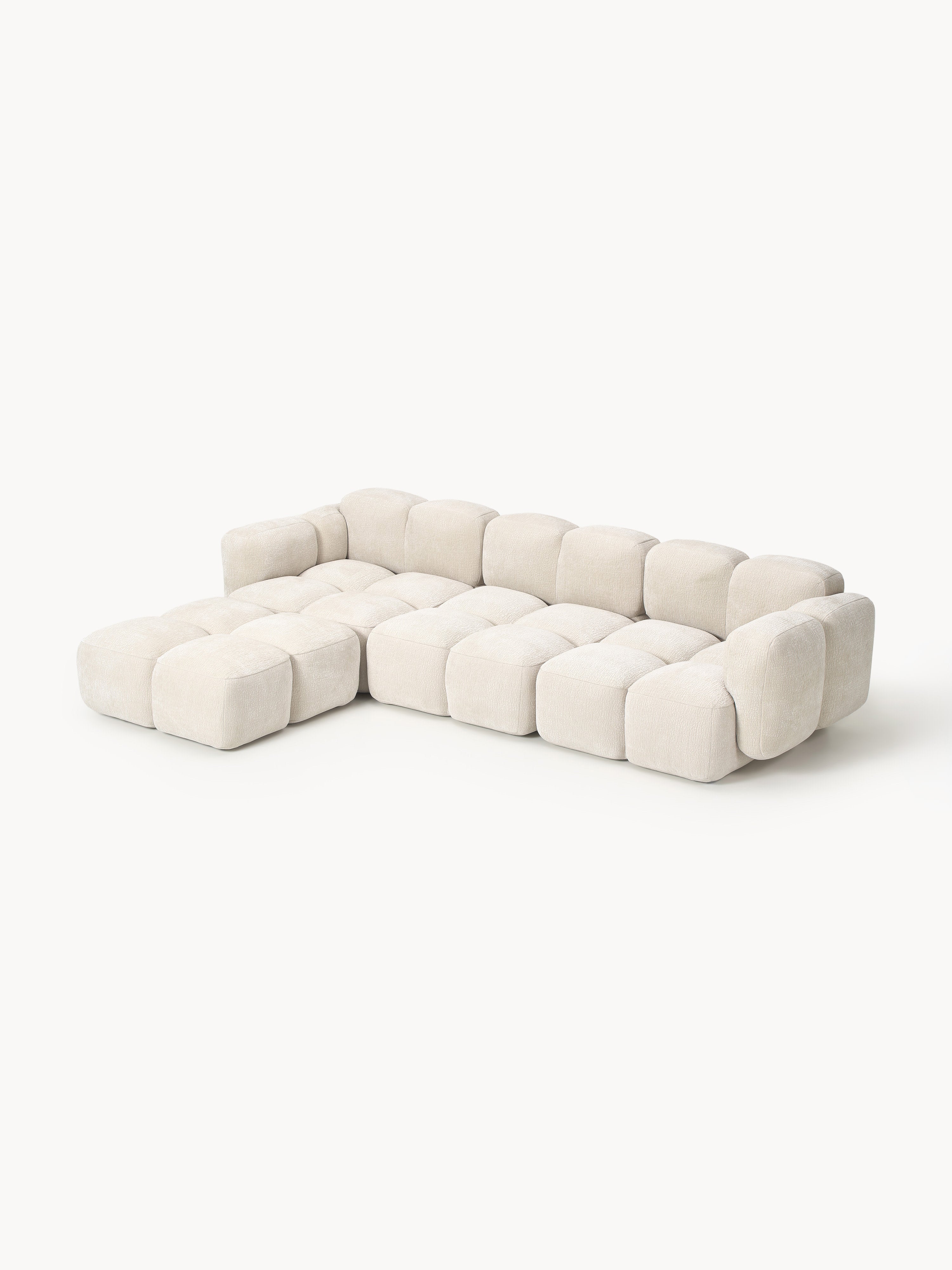 Modulares Sofa Tayla (4-Sitzer) mit Hocker (links/rechts)