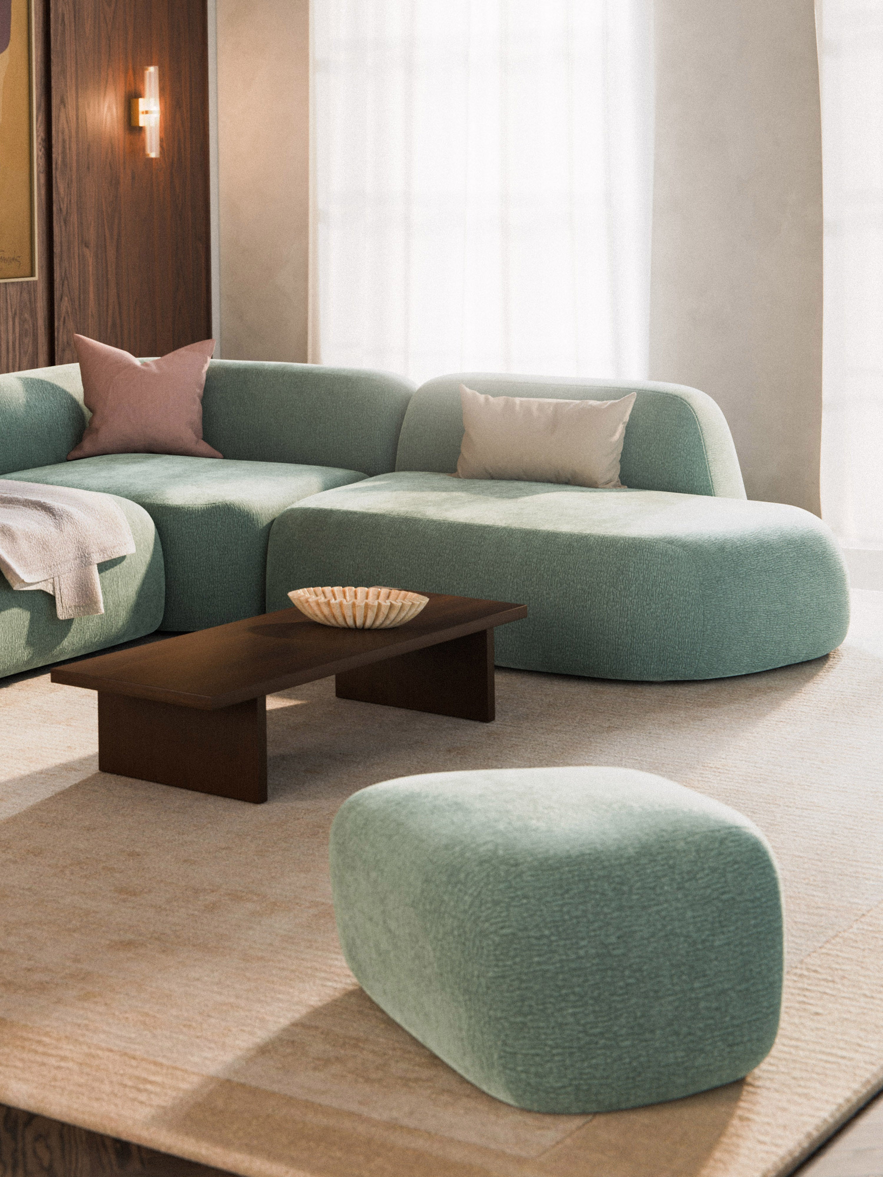 Ovaler Sofa-Hocker Wolke