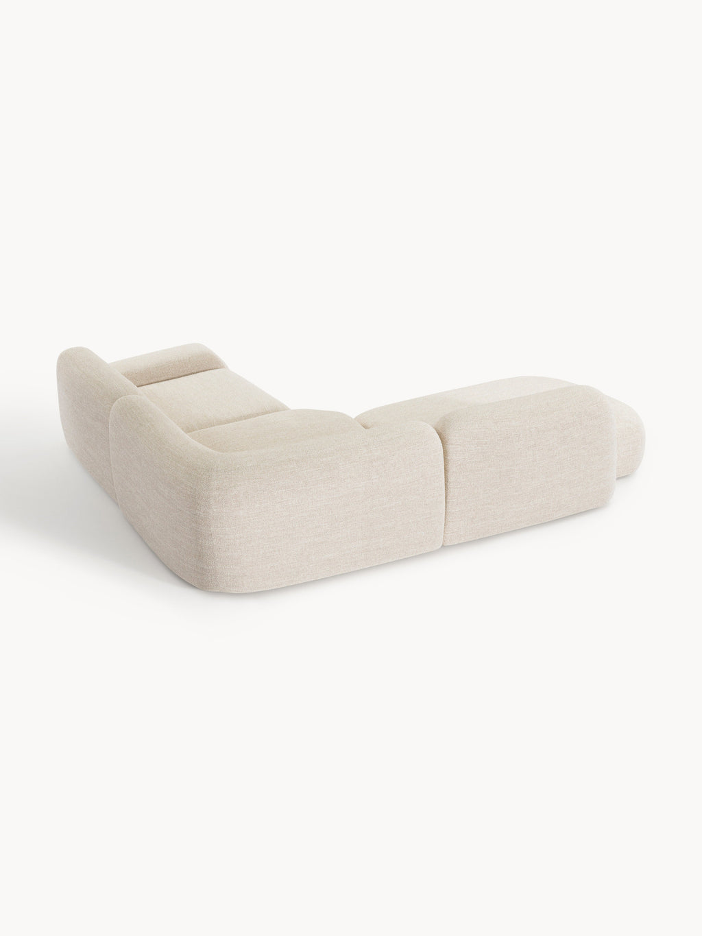 Modulares Bouclé-Ecksofa Wolke (4-Sitzer) mit Chaiselongue