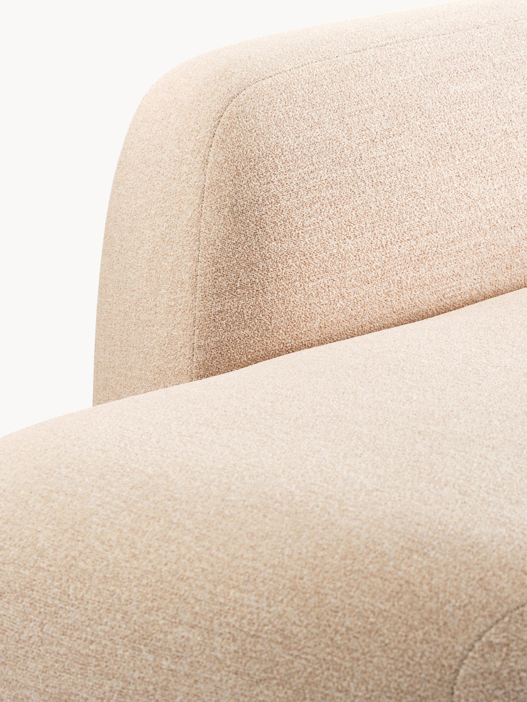Modulares Bouclé-Ecksofa Wolke (4-Sitzer) mit Chaiselongue