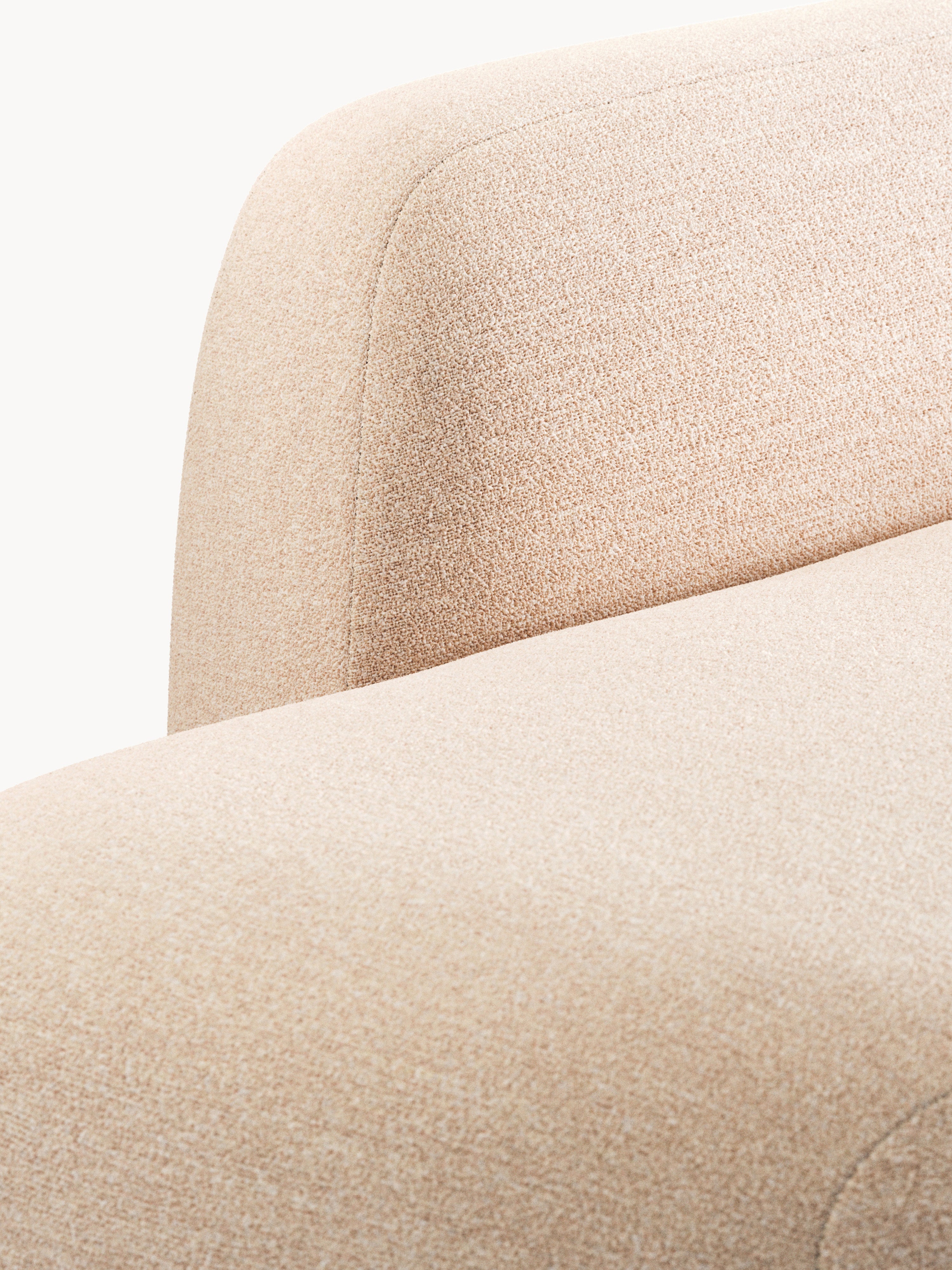 Modulares Bouclé-Ecksofa Wolke (4-Sitzer) mit Chaiselongue