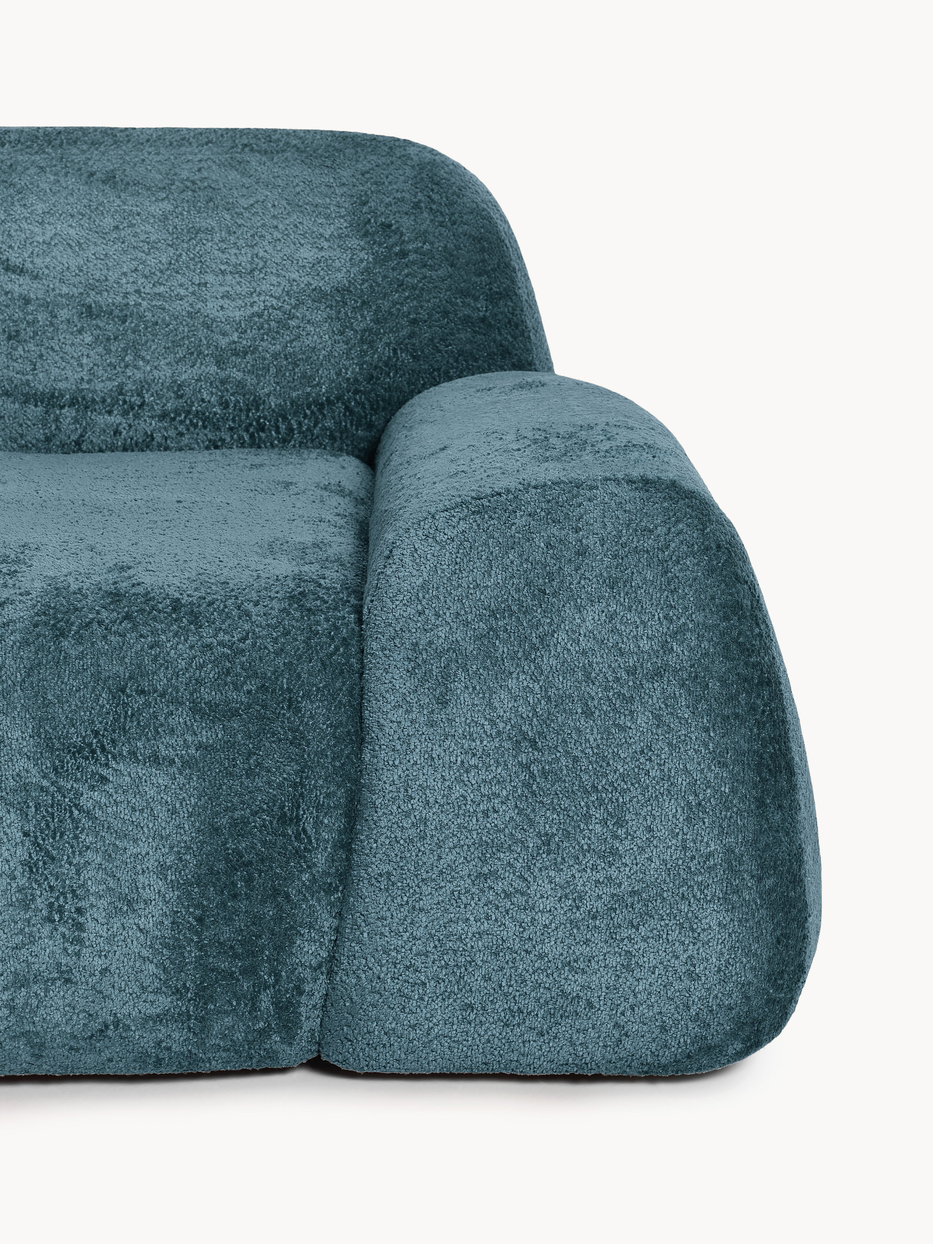 XL Modulares Teddy-Bouclé-Ecksofa Wolke mit Chaiselongue