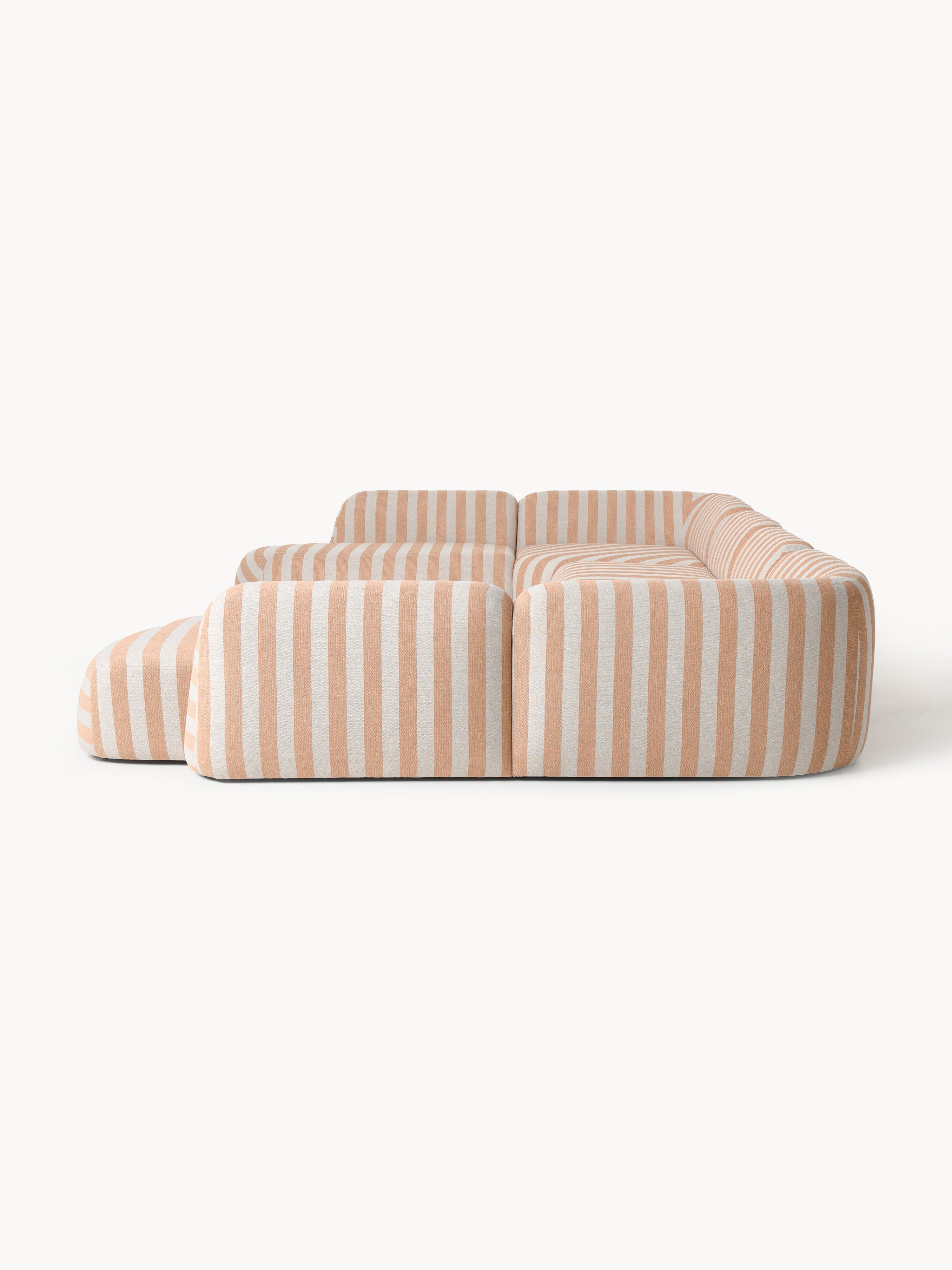 Modulares Gestreiftes XL-Sofa Wolke