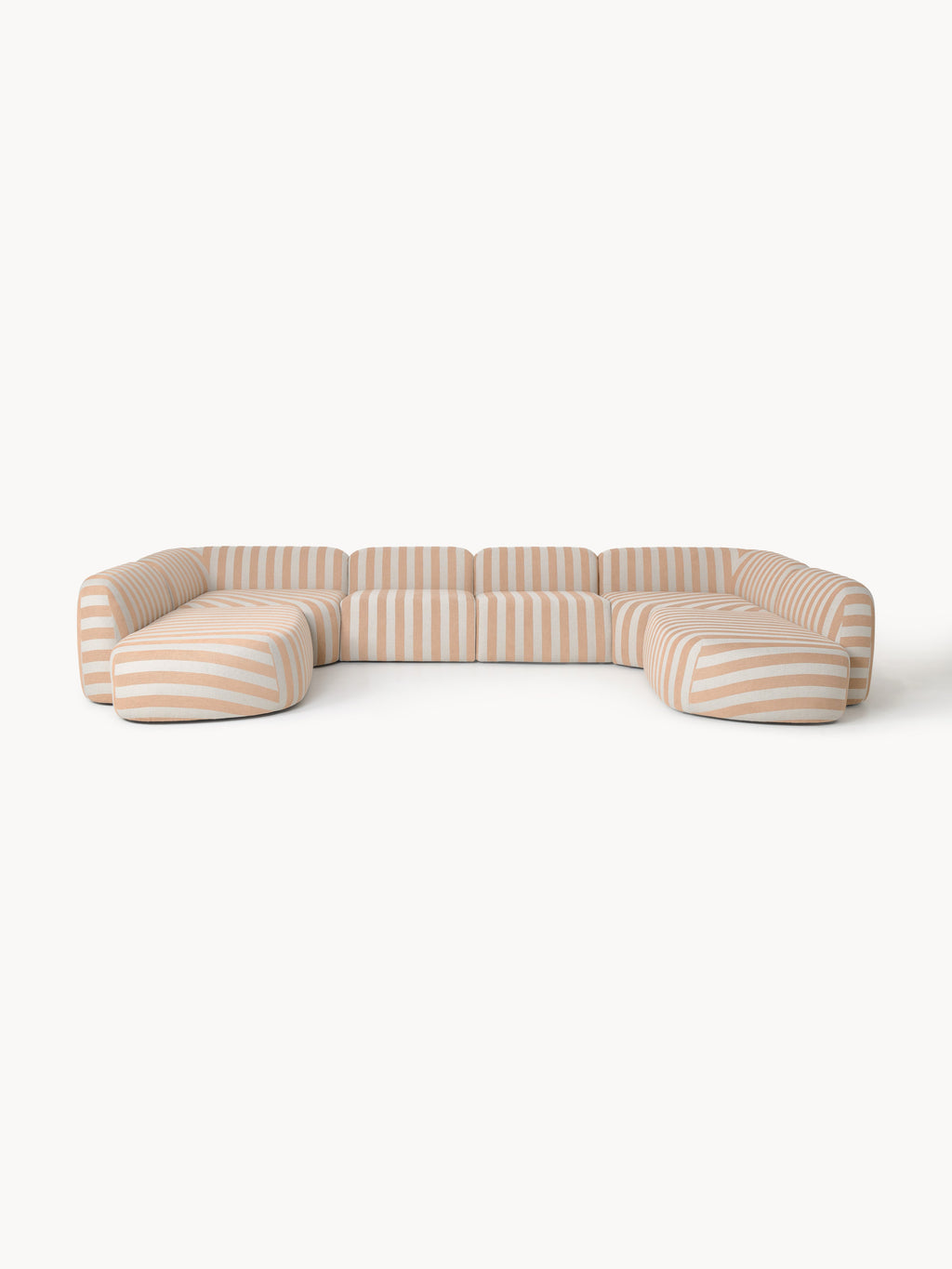 Modulares Gestreiftes XL-Sofa Wolke