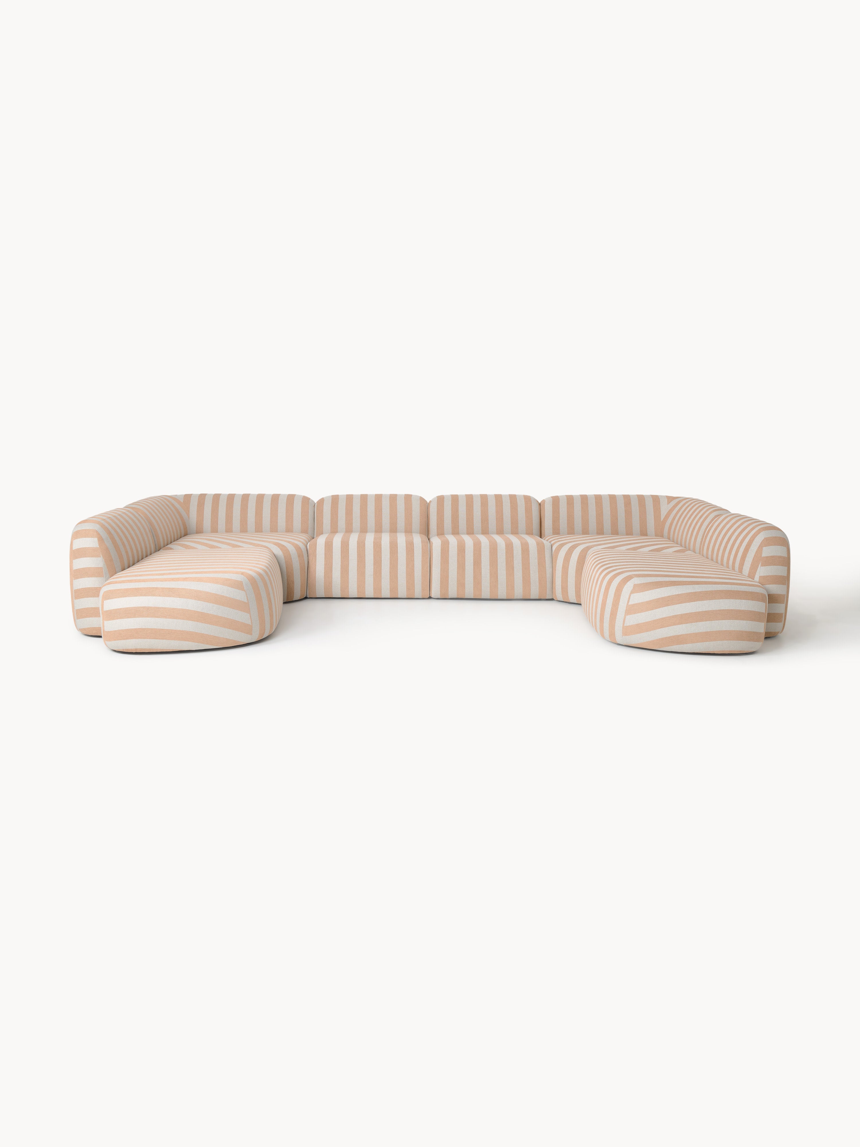 Modulares Gestreiftes XL-Sofa Wolke