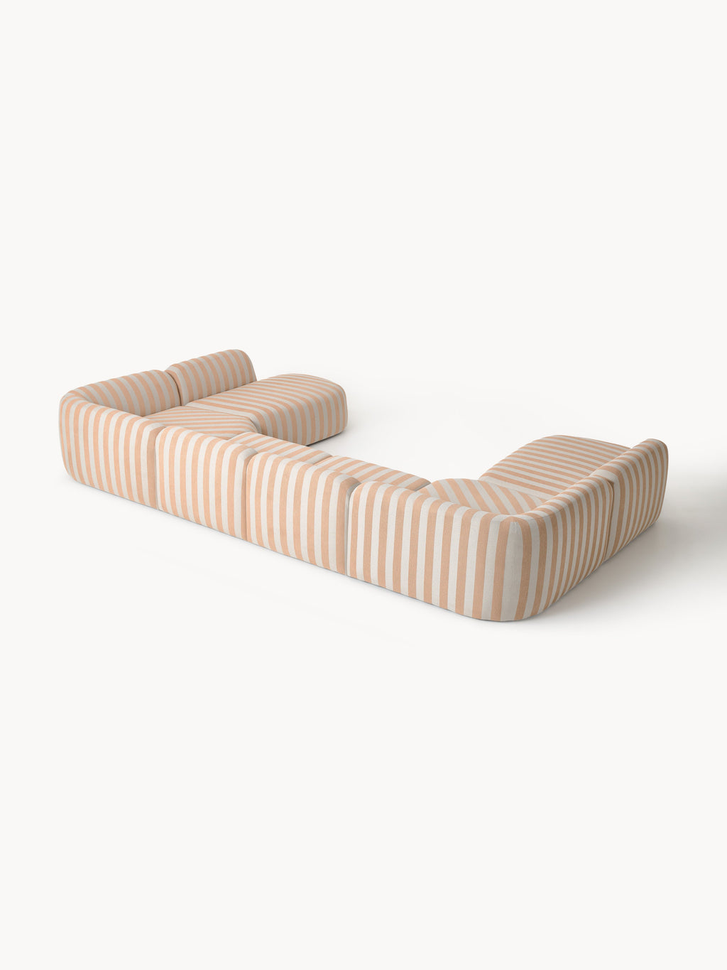 Modulares Gestreiftes XL-Sofa Wolke