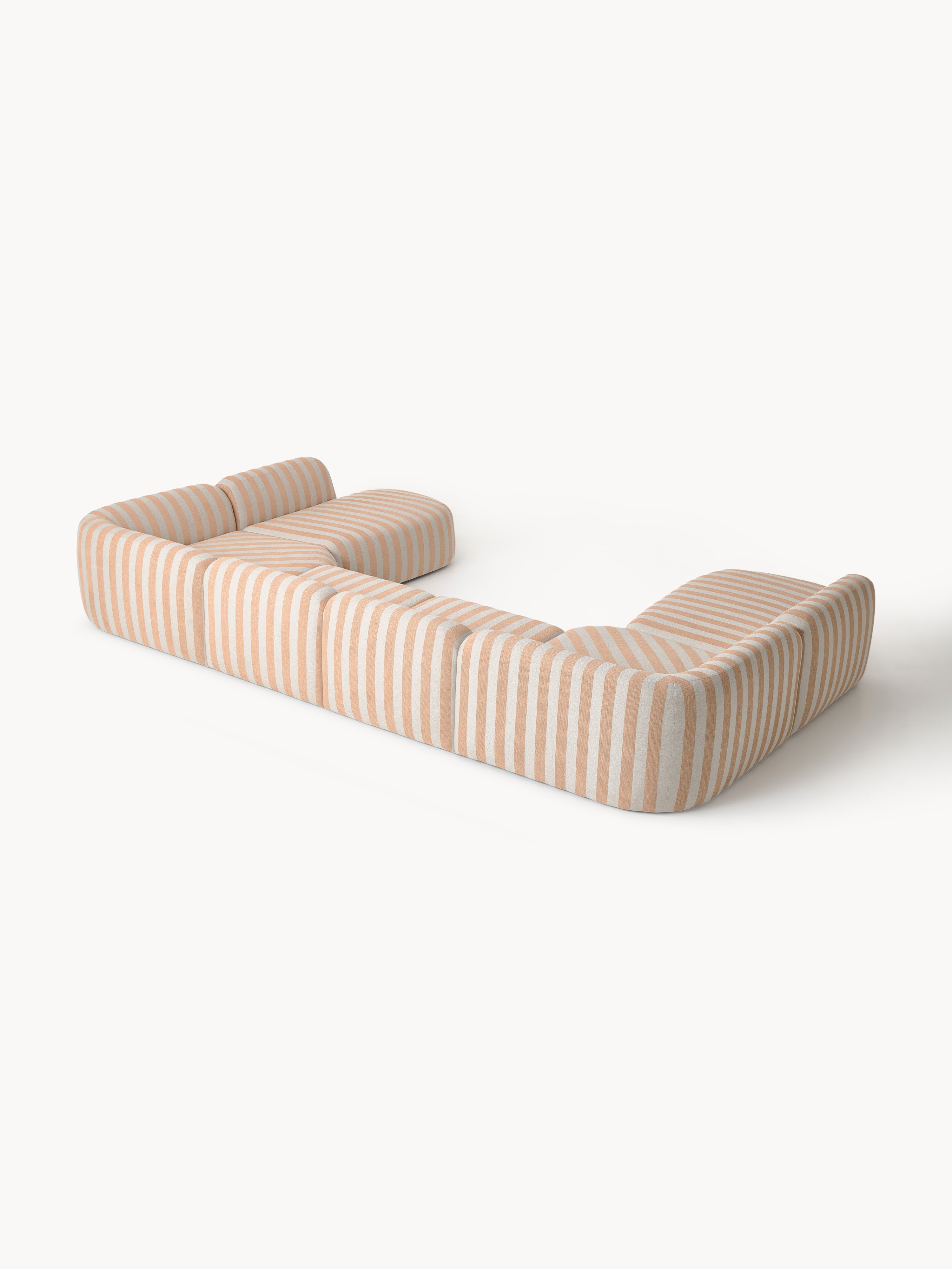 Modulares Gestreiftes XL-Sofa Wolke