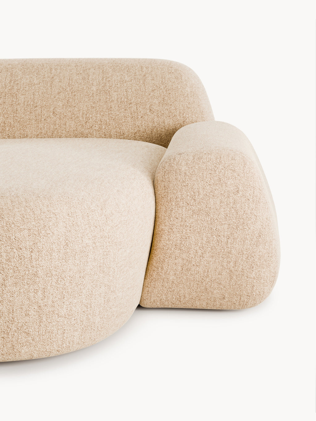 Modulares Bouclé-Ecksofa Wolke (4-Sitzer)