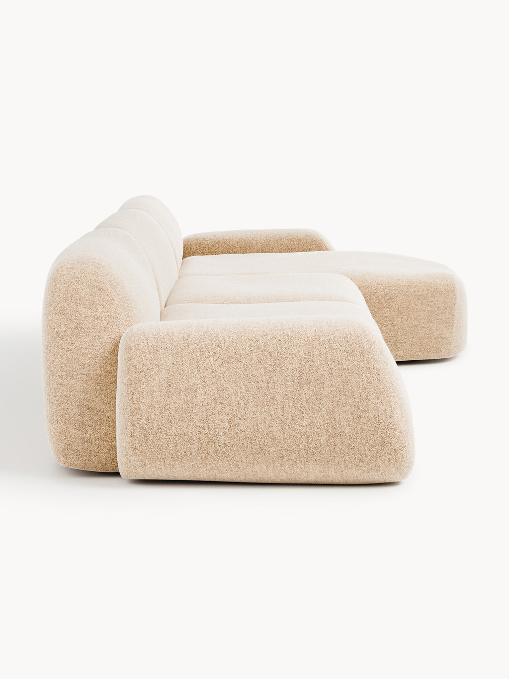 Modulares Bouclé-Ecksofa Wolke (4-Sitzer)