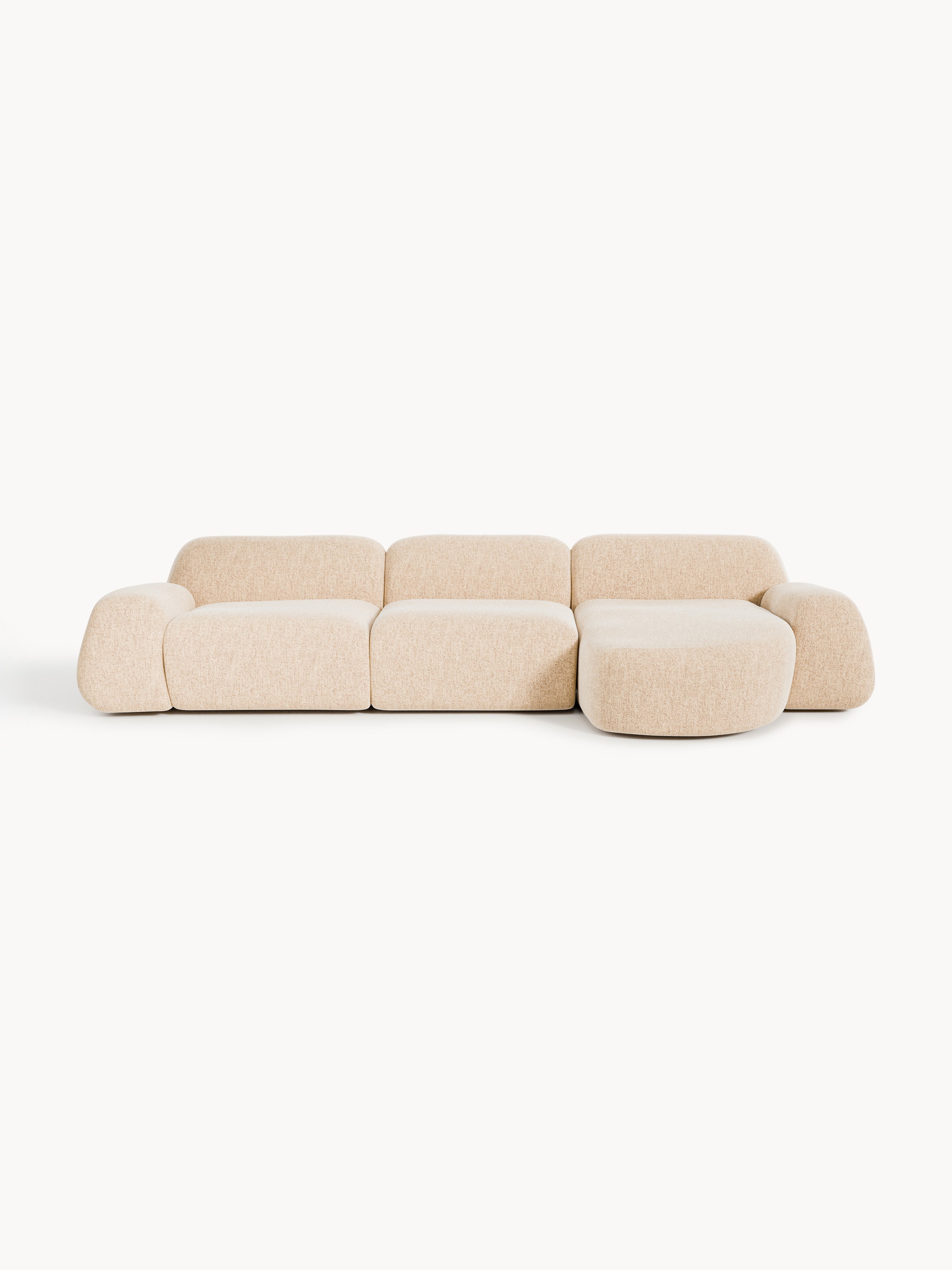 Galeriebild 1 - Modulares Bouclé-Ecksofa Wolke (4-Sitzer)