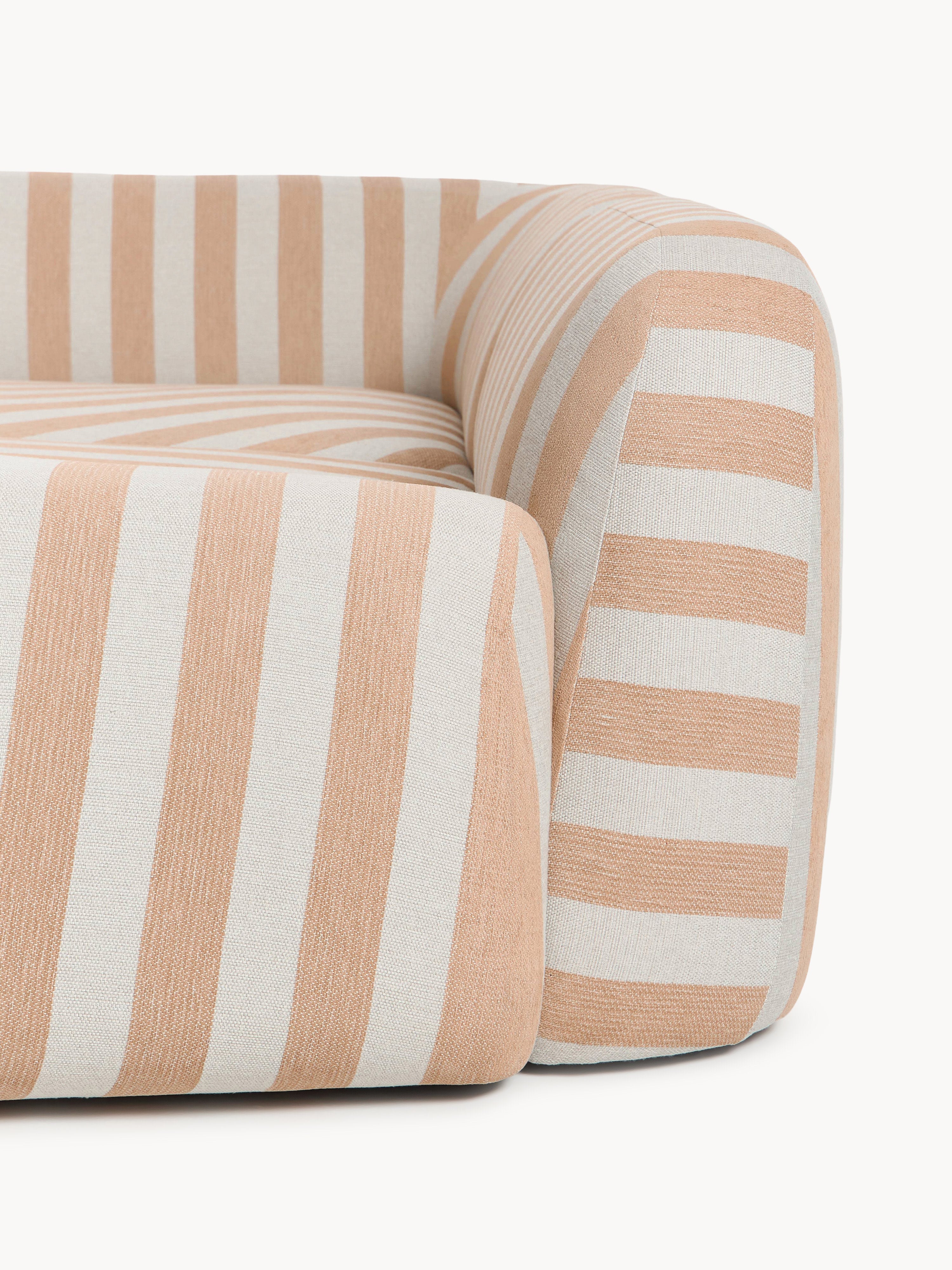 Modulares Gestreiftes Ecksofa Wolke (4-Sitzer) mit Chaiselongue