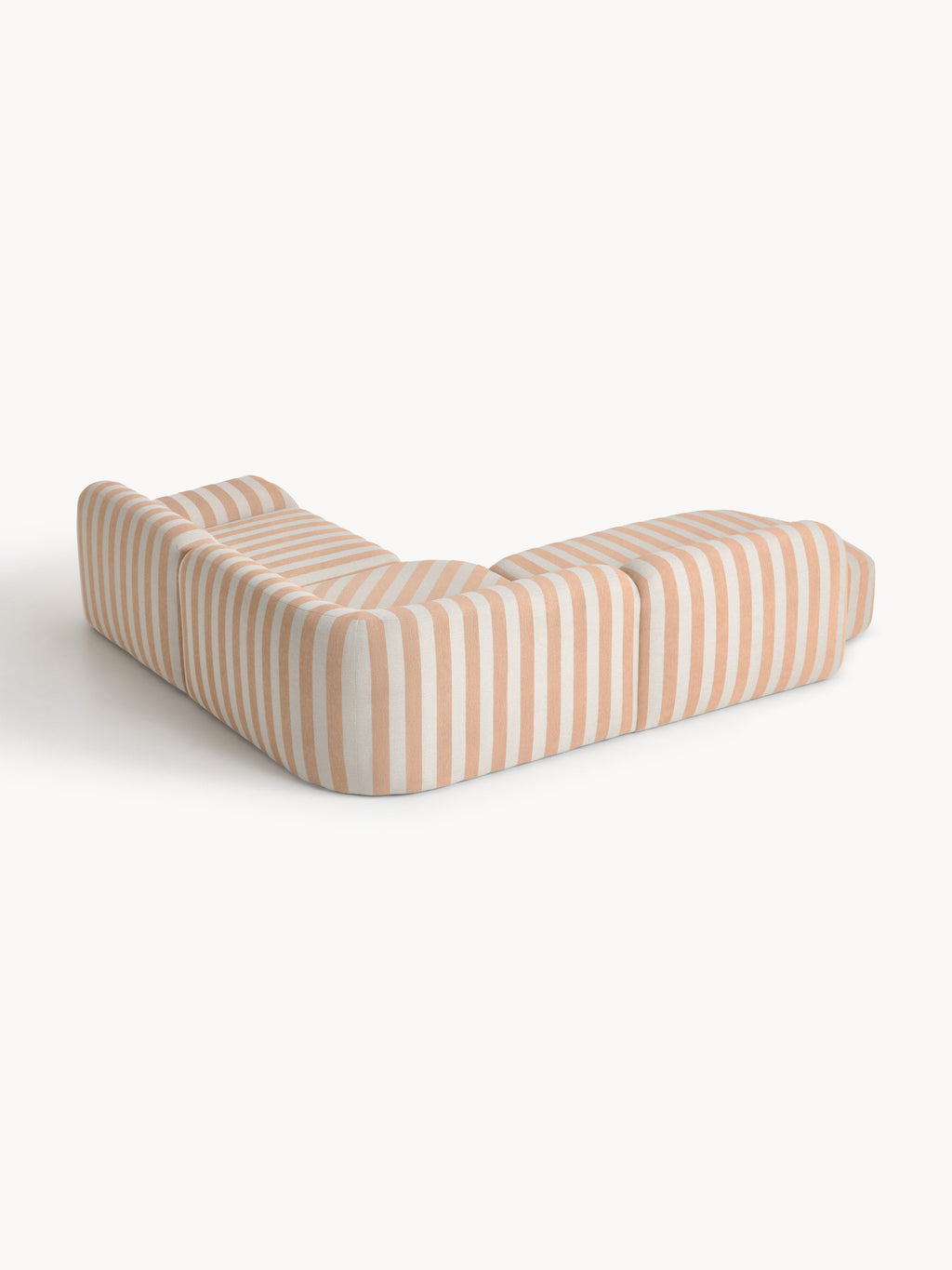 Modulares Gestreiftes Ecksofa Wolke (4-Sitzer) mit Chaiselongue