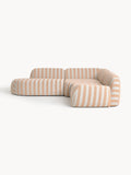 Galeriebild 1 - Modulares Gestreiftes Ecksofa Wolke (4-Sitzer) mit Chaiselongue