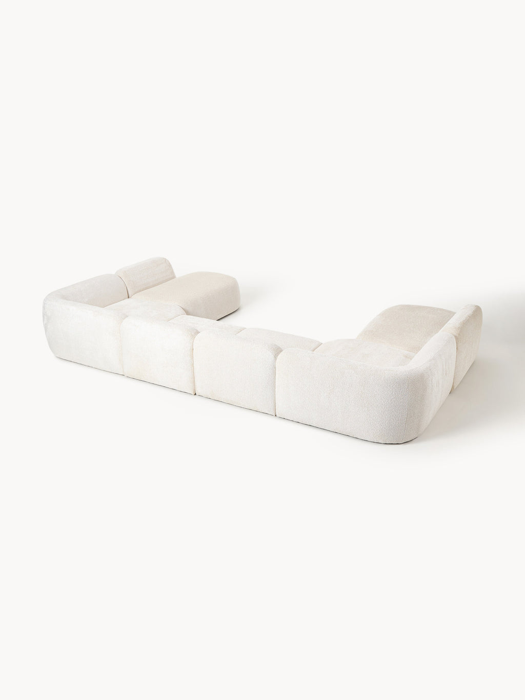 XL Modulares Teddy-Bouclé-Sofa Wolke
