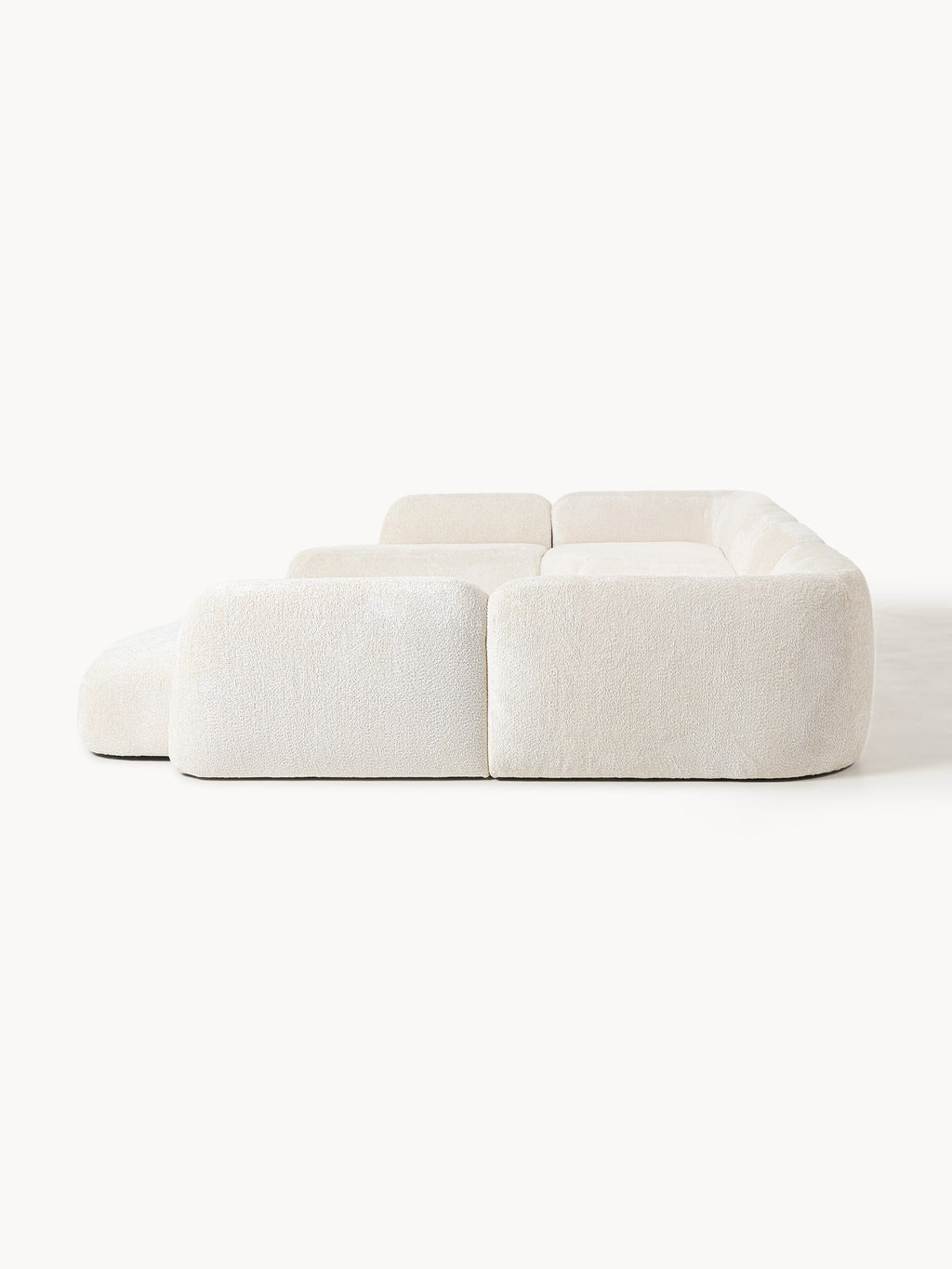 XL Modulares Teddy-Bouclé-Sofa Wolke