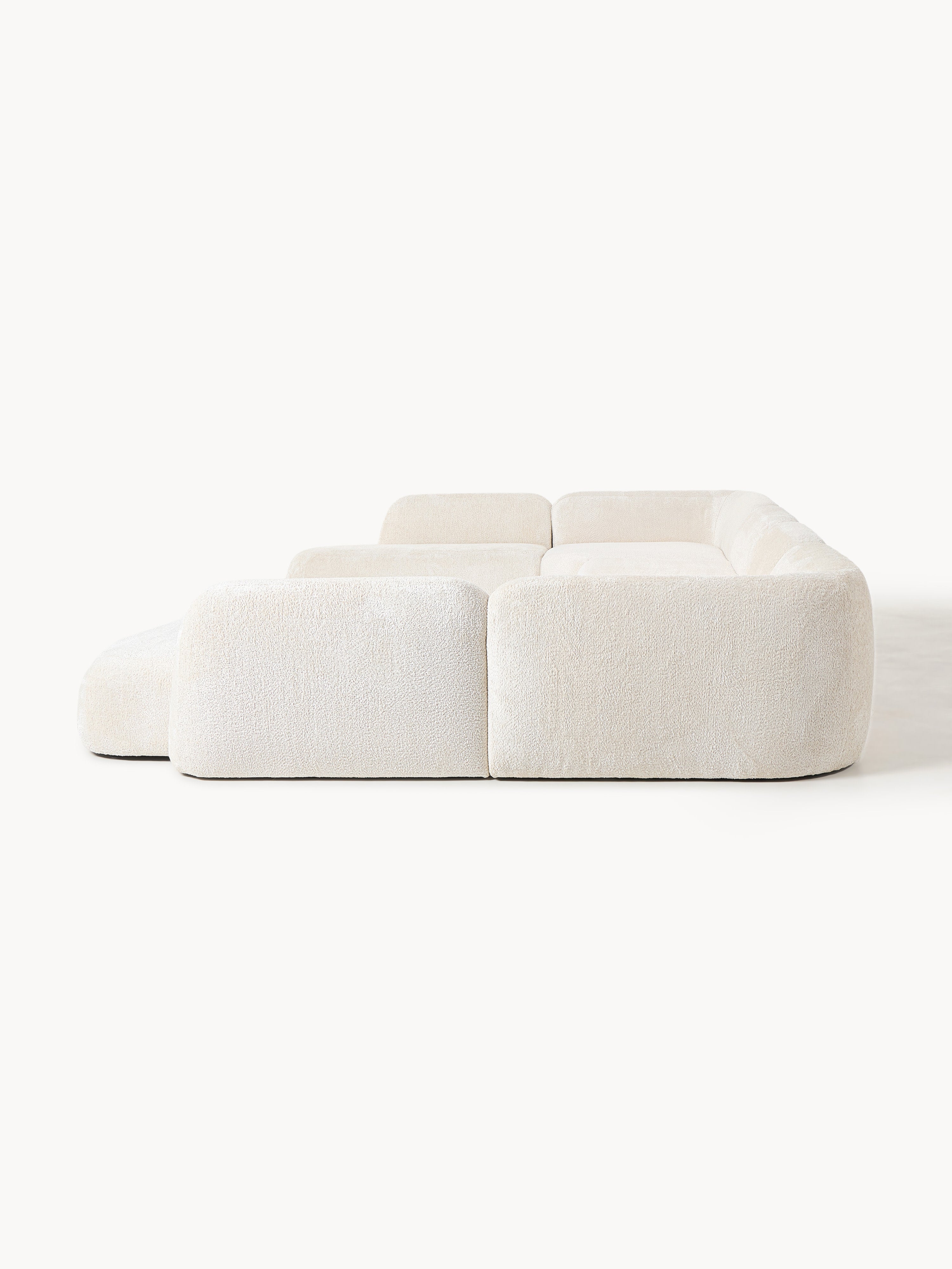 XL Modulares Teddy-Bouclé-Sofa Wolke