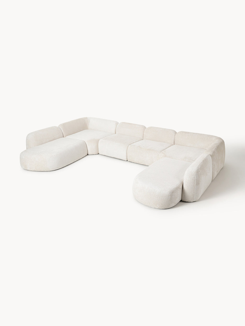 Galeriebild 1 - XL Modulares Teddy-Bouclé-Sofa Wolke