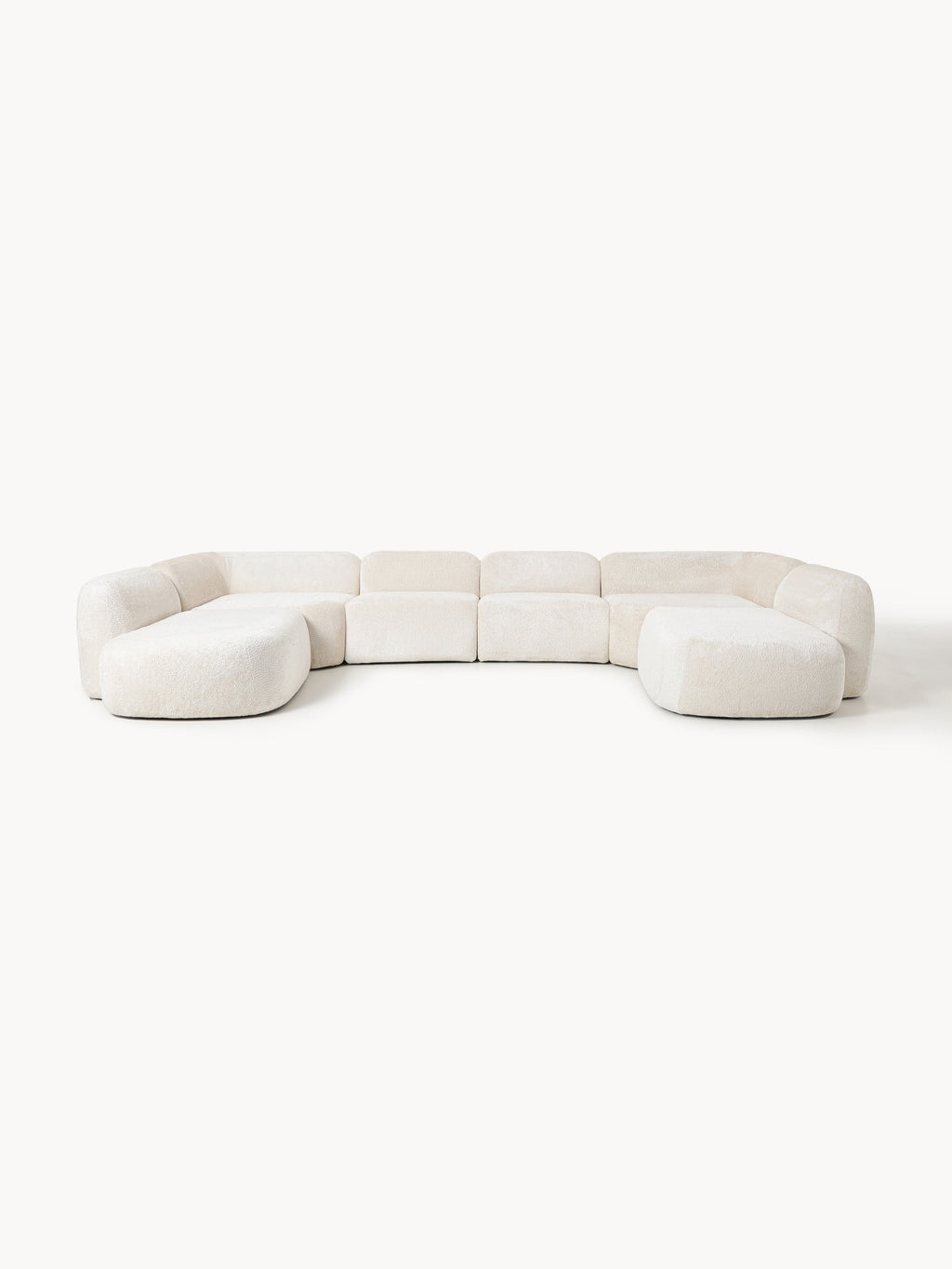 XL Modulares Teddy-Bouclé-Sofa Wolke