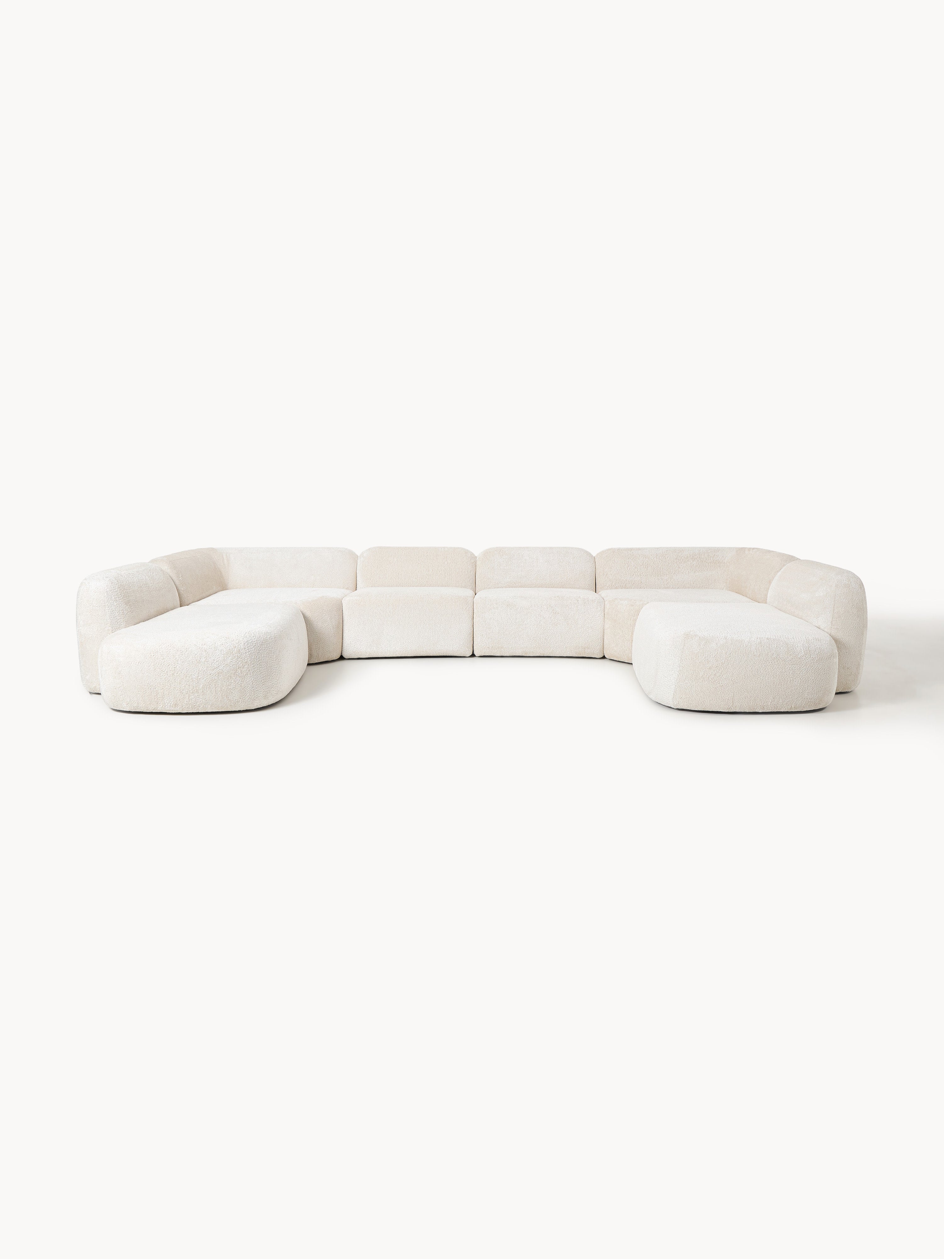XL Modulares Teddy-Bouclé-Sofa Wolke